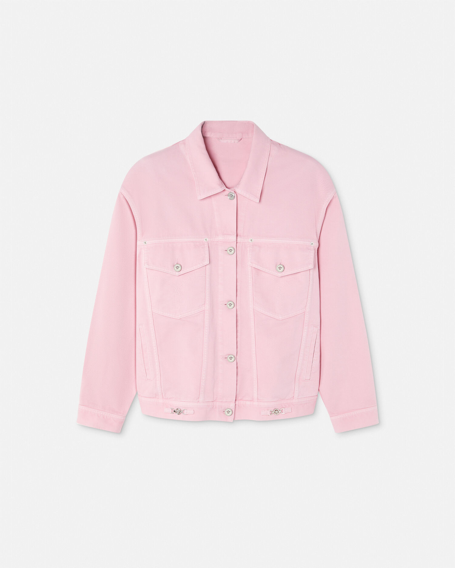 Oversized Denim Jacket Pink VERSACE CA