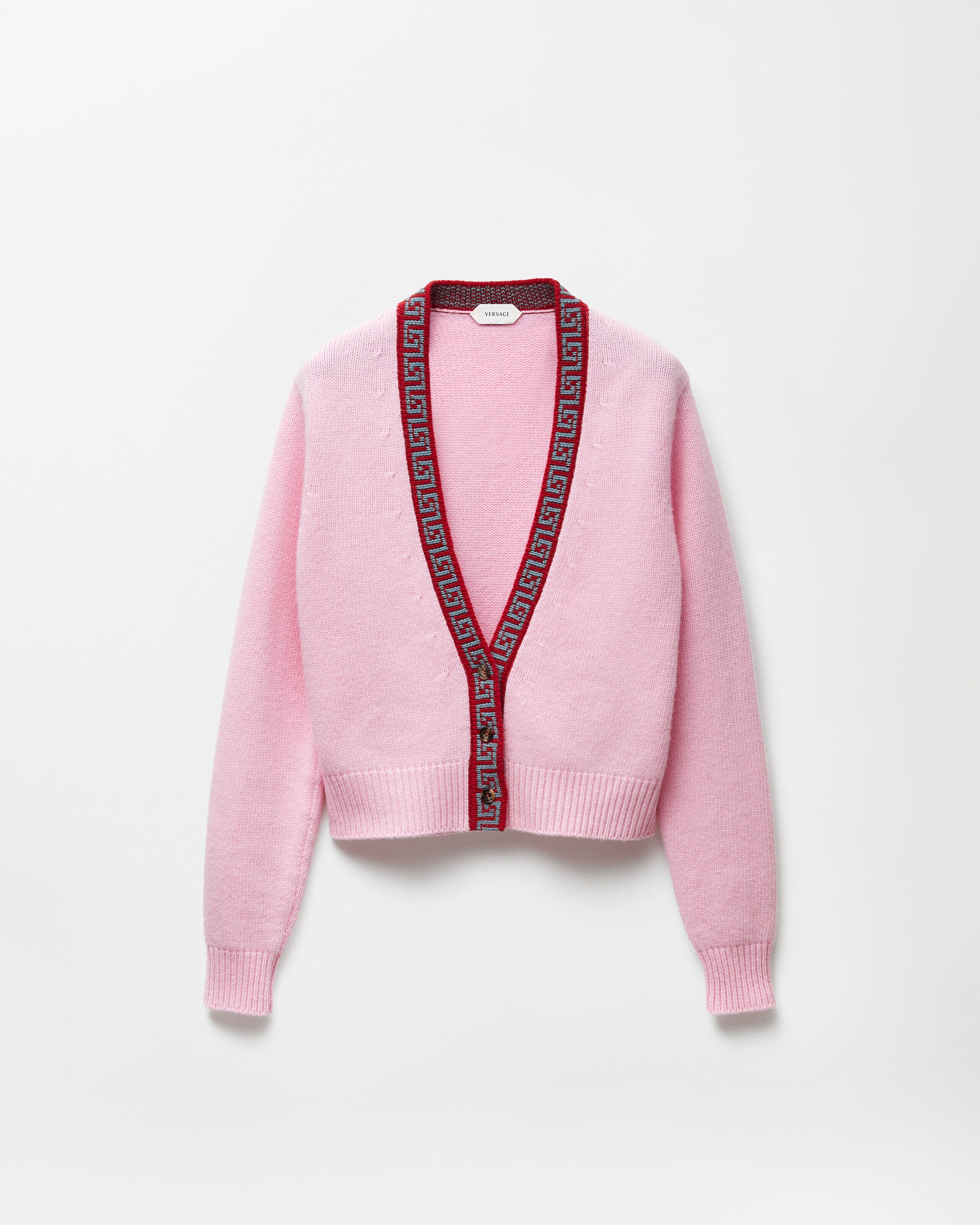 VERSACE ピンク カーディガン サイズ46 Wool & Cashmere Knit Cardigan Pink | VERSACE