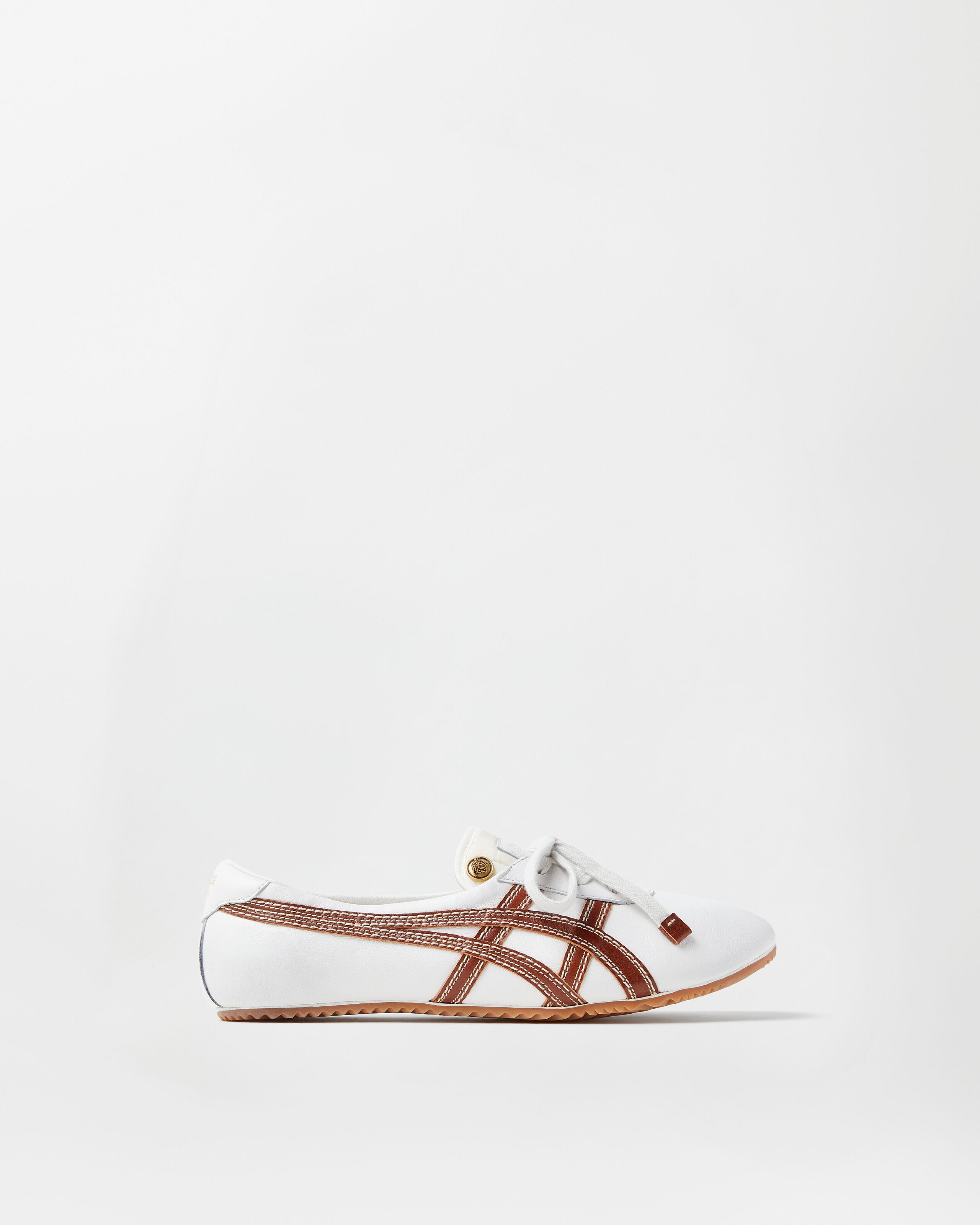 TAI-CHI Sakura Nappa Sneakers Brown,White | VERSACE US
