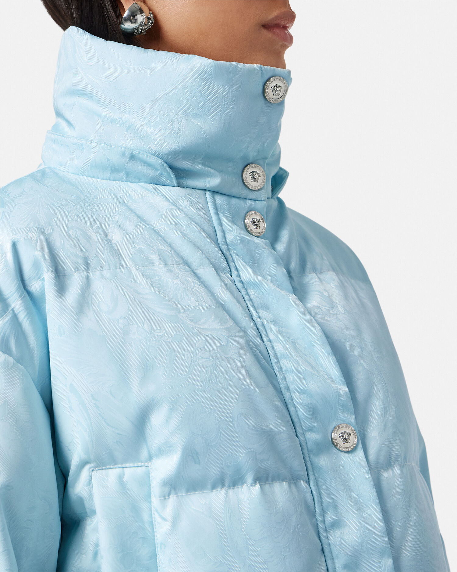 Barocco Puffer Jacket Blue VERSACE CA