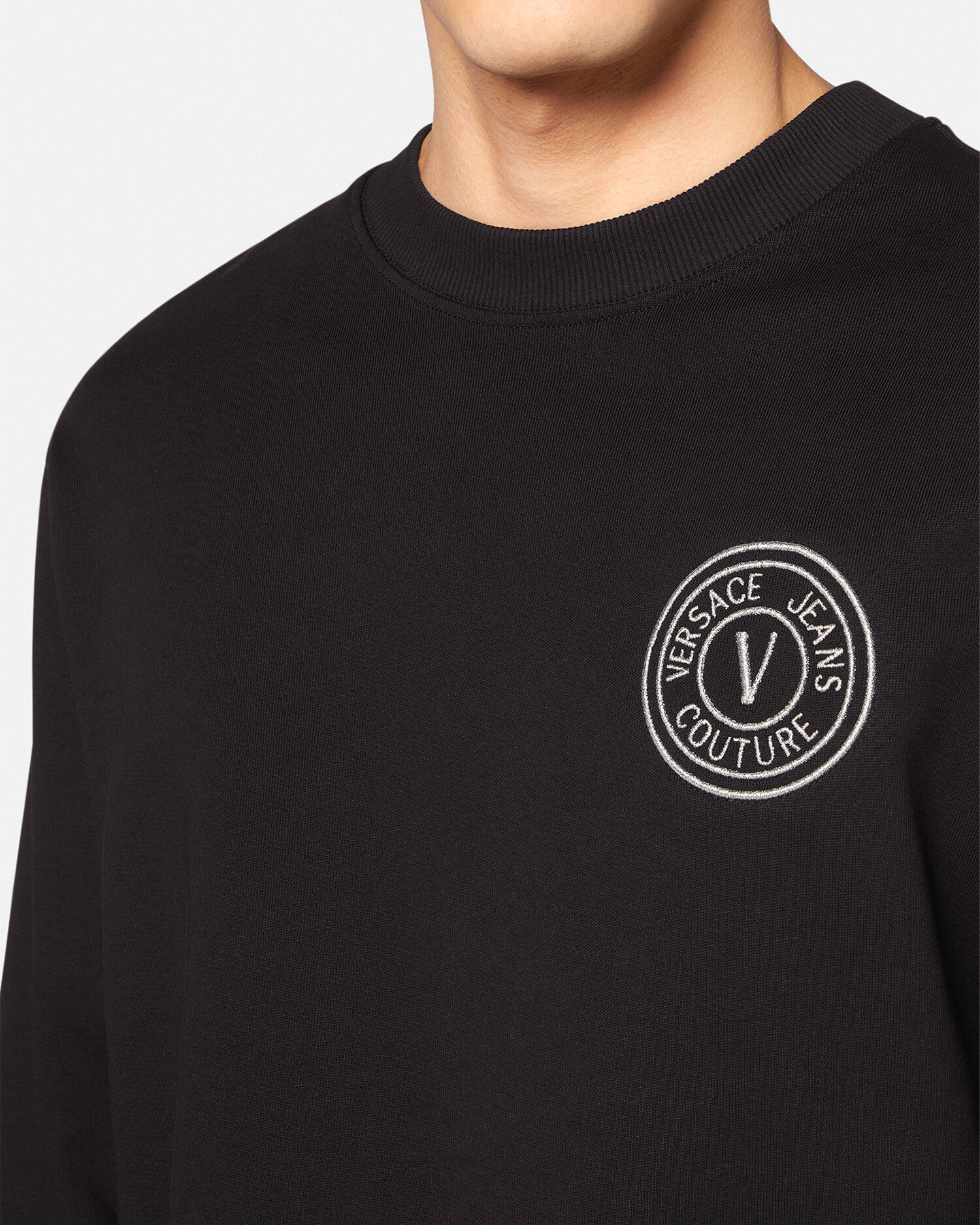 Pull V Emblem Noir VERSACE