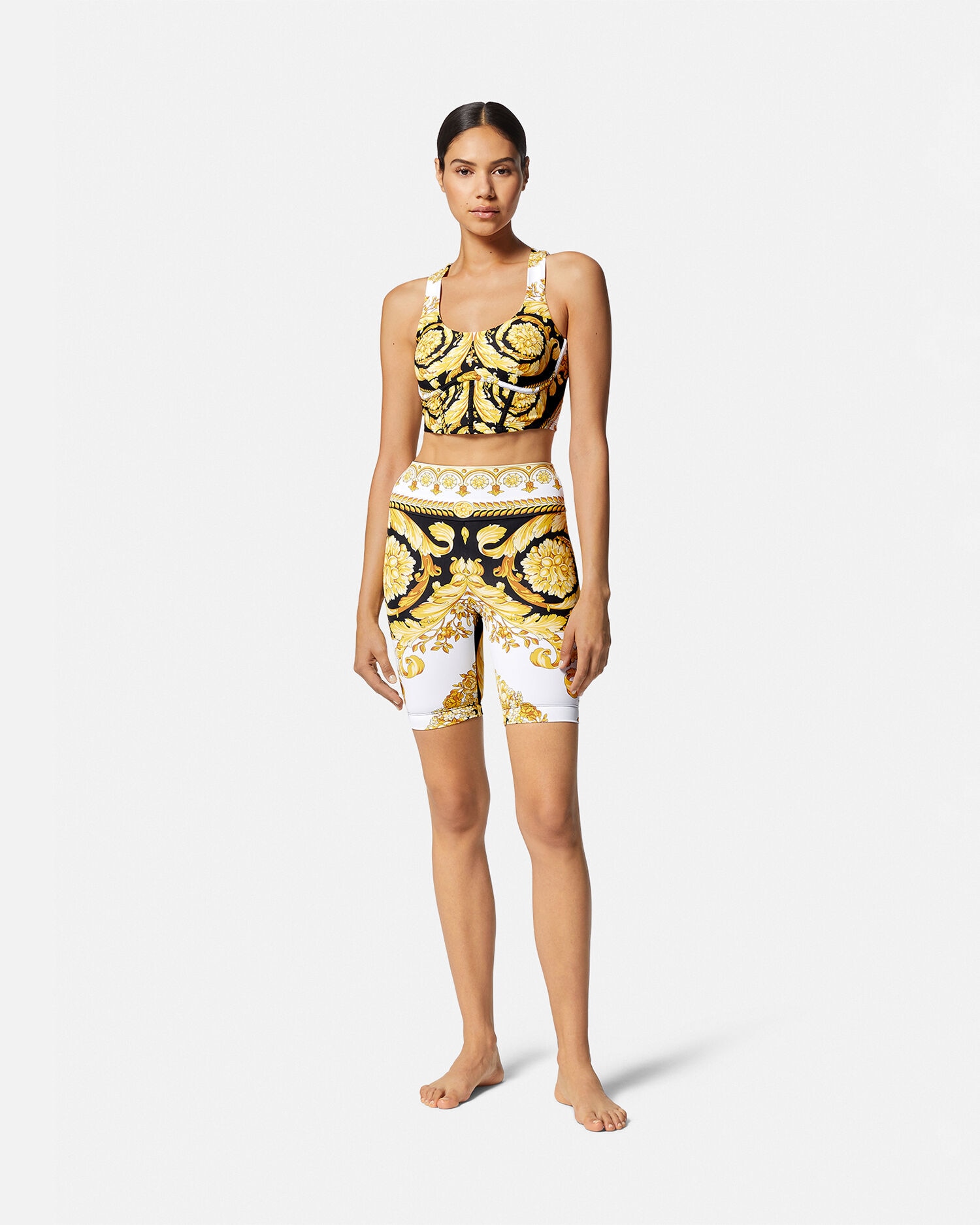 Versace Barocco Gym Bicycle Shorts for Women Online Store EU