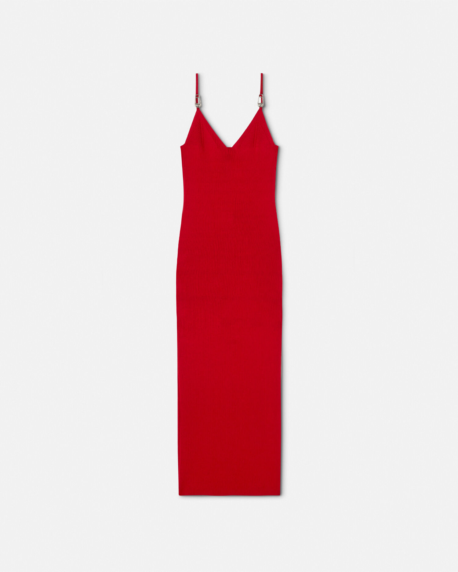 Safety Pin Knit Slip Midi Dress VERSACE US