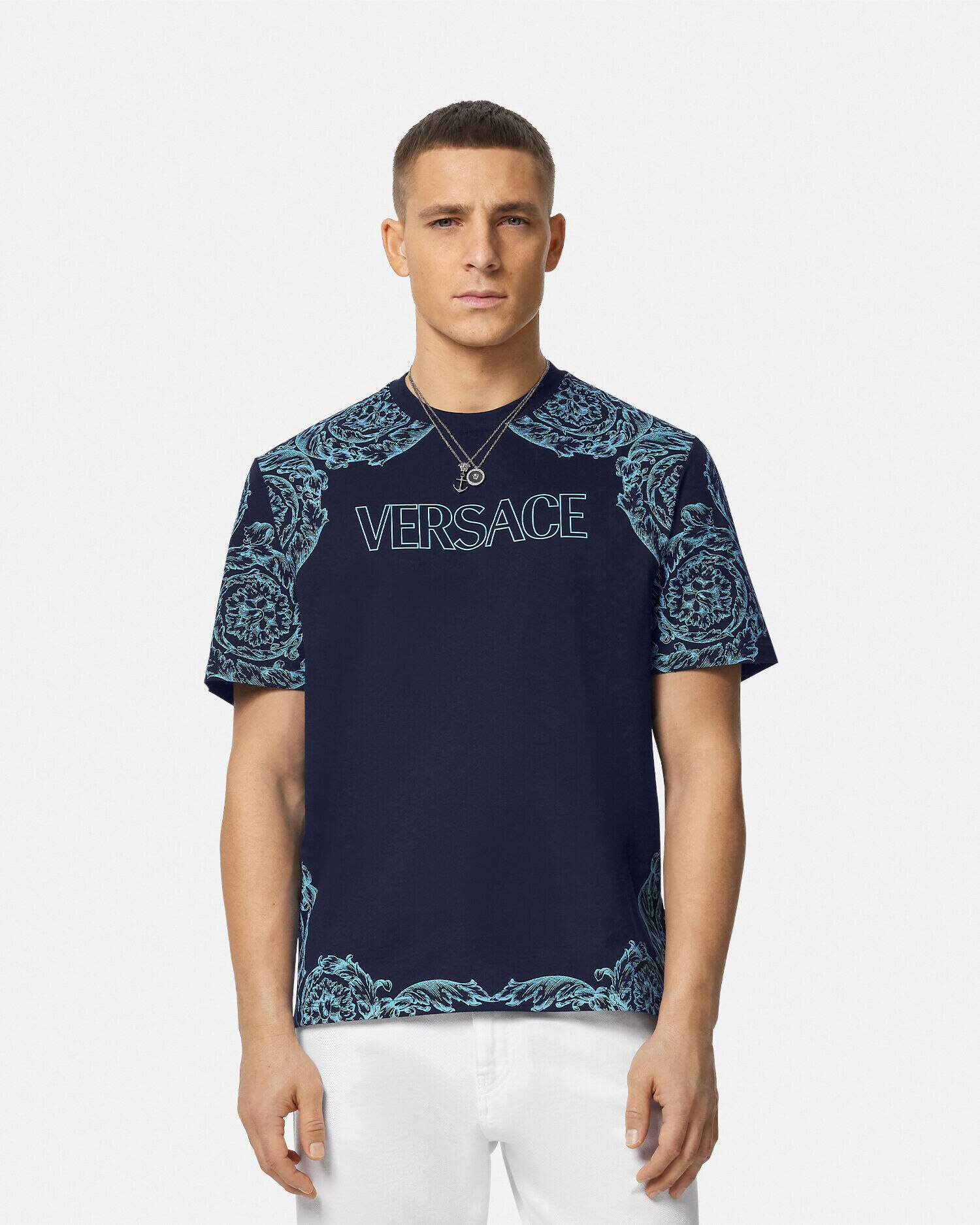 Versace t top shirt barocco