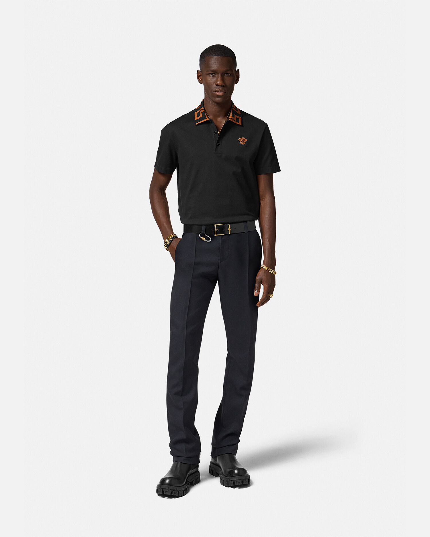 Versace Medusa Greca Polo Shirt for Men Online Store EU