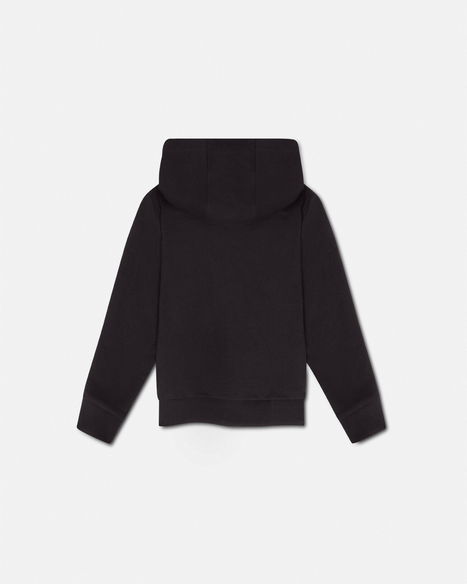 Embroidered Kids Zip Hoodie Black VERSACE