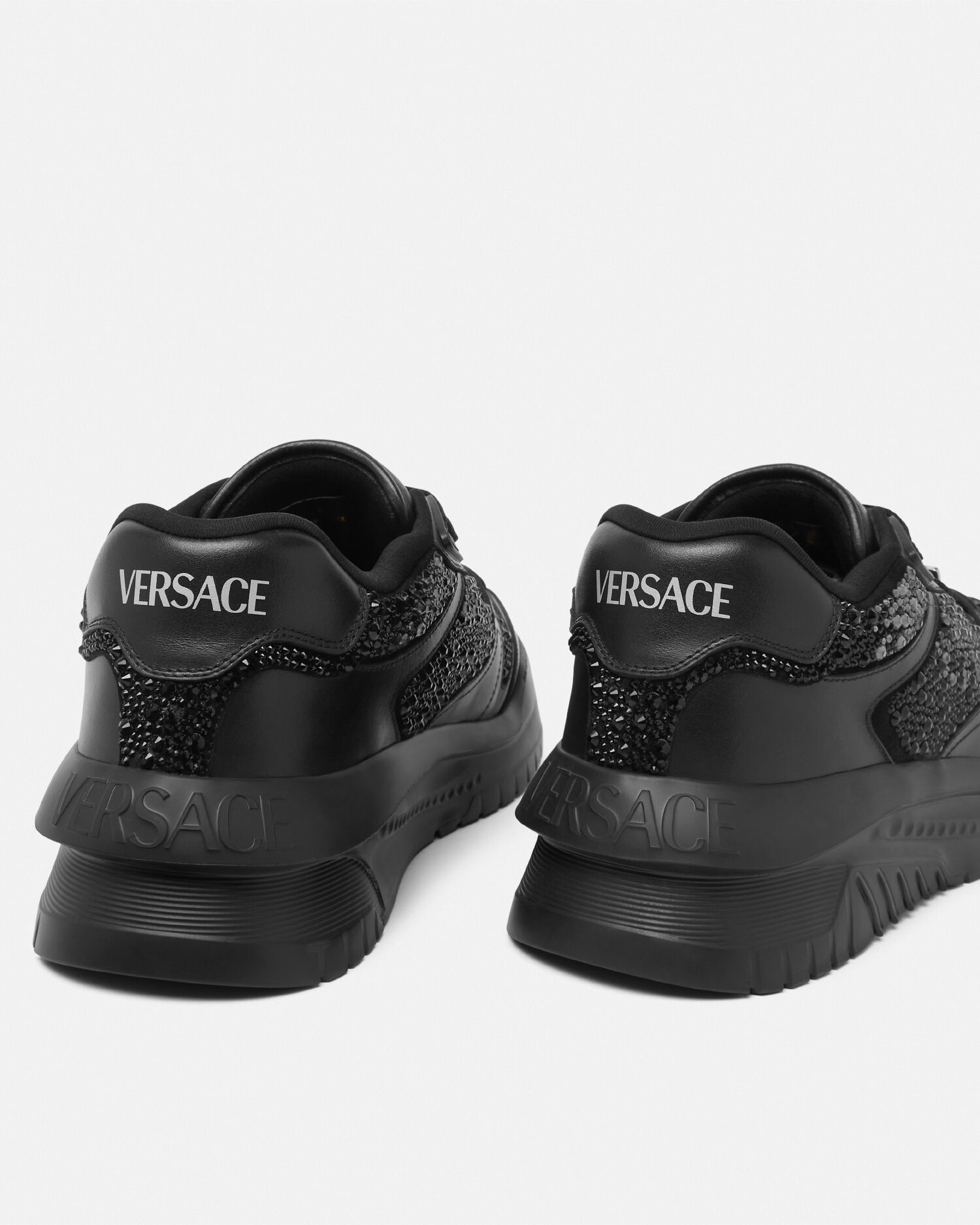 Versace shoes men black discount