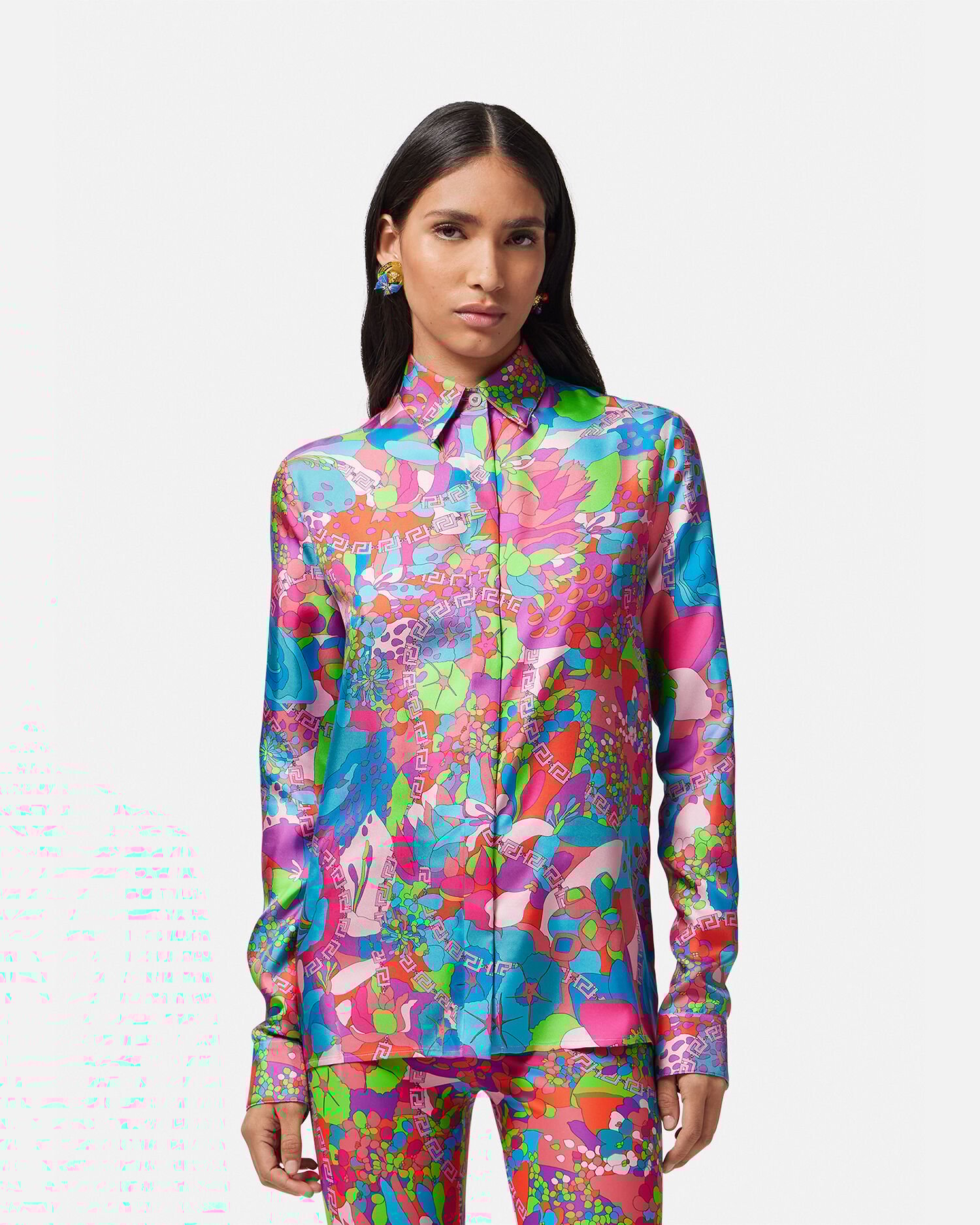 Versace women's silk shirt hotsell