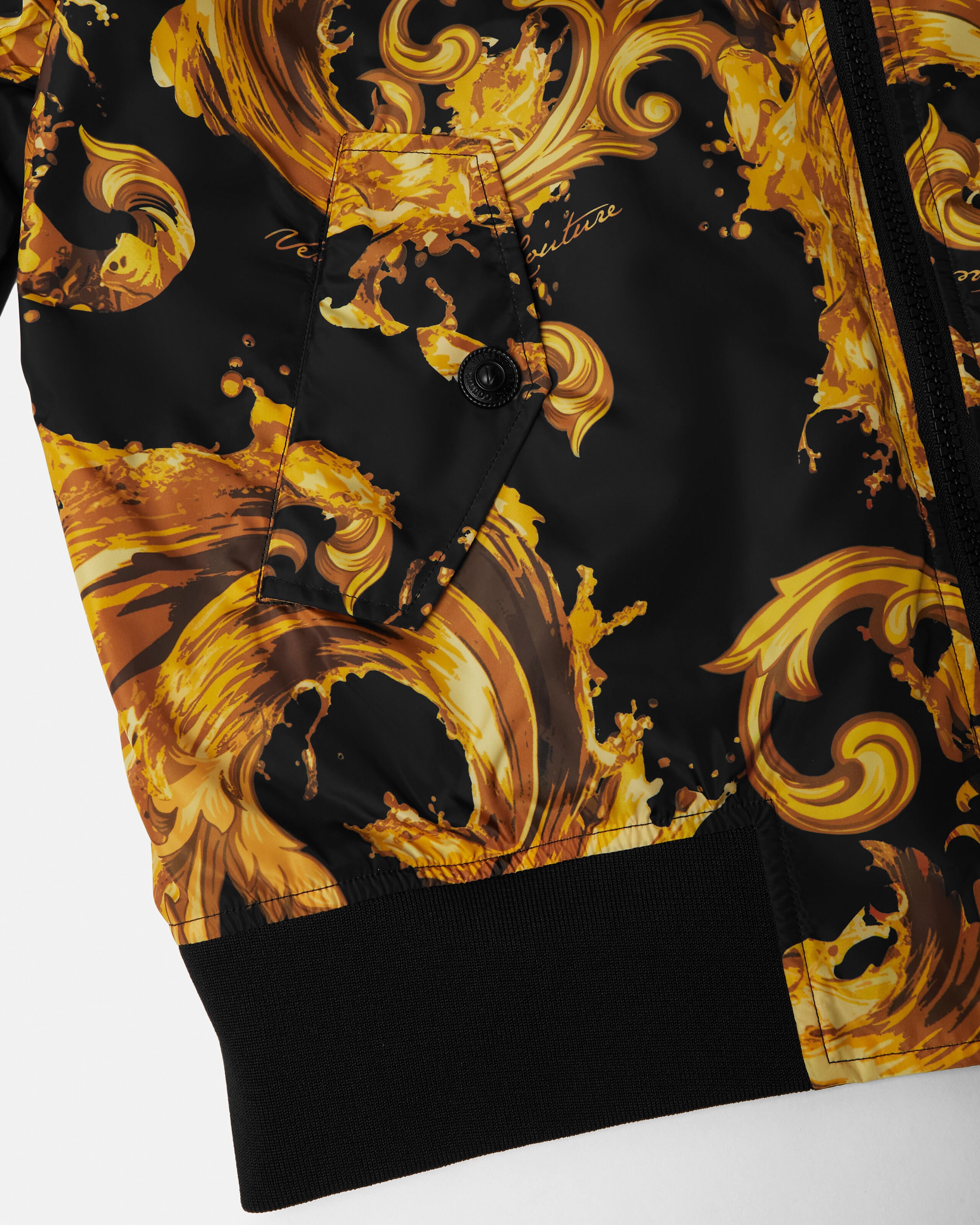 Printed Bomber Black,Gold | VERSACE US