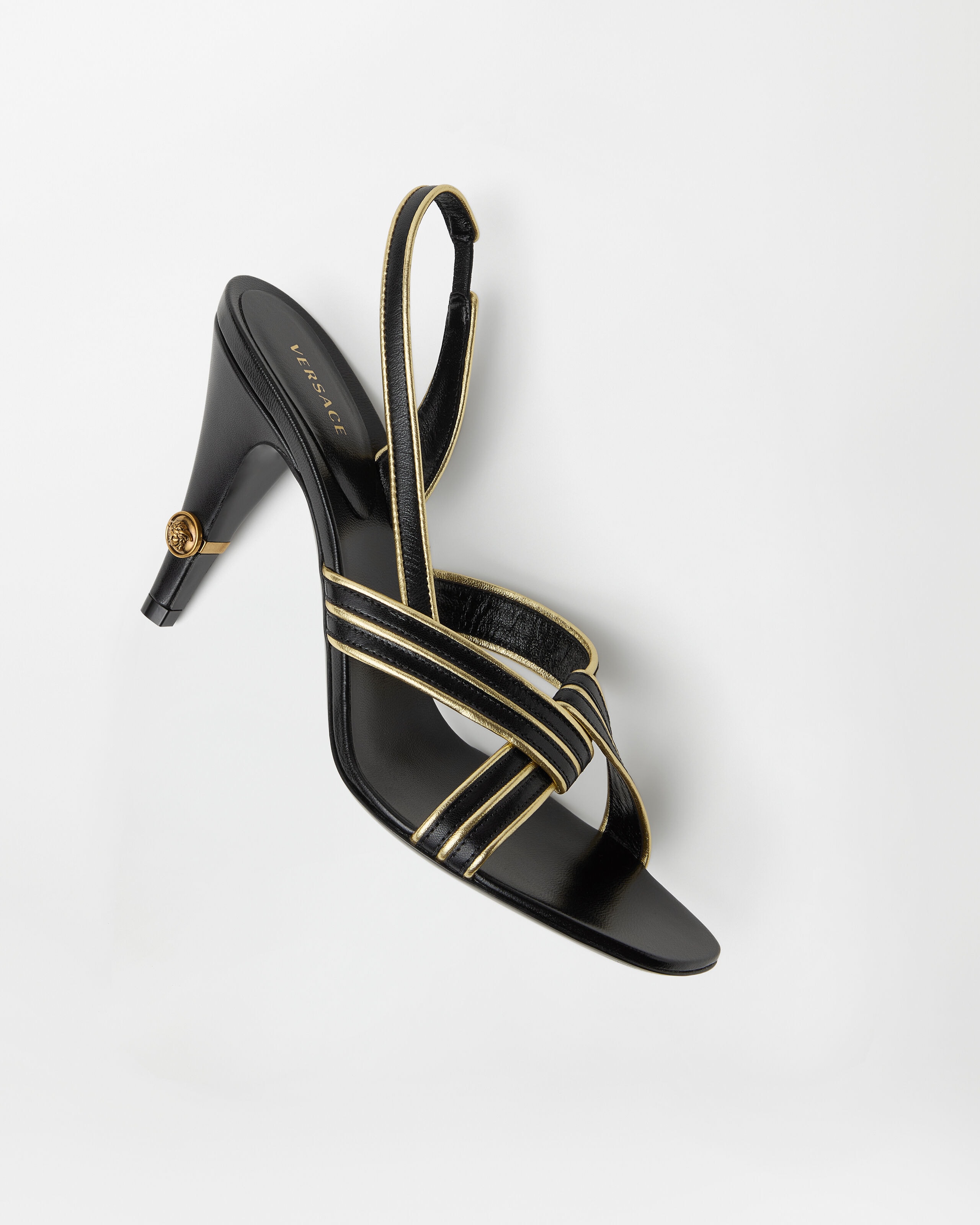 Gianni Nappa Sandals 90 mm Black | VERSACE US