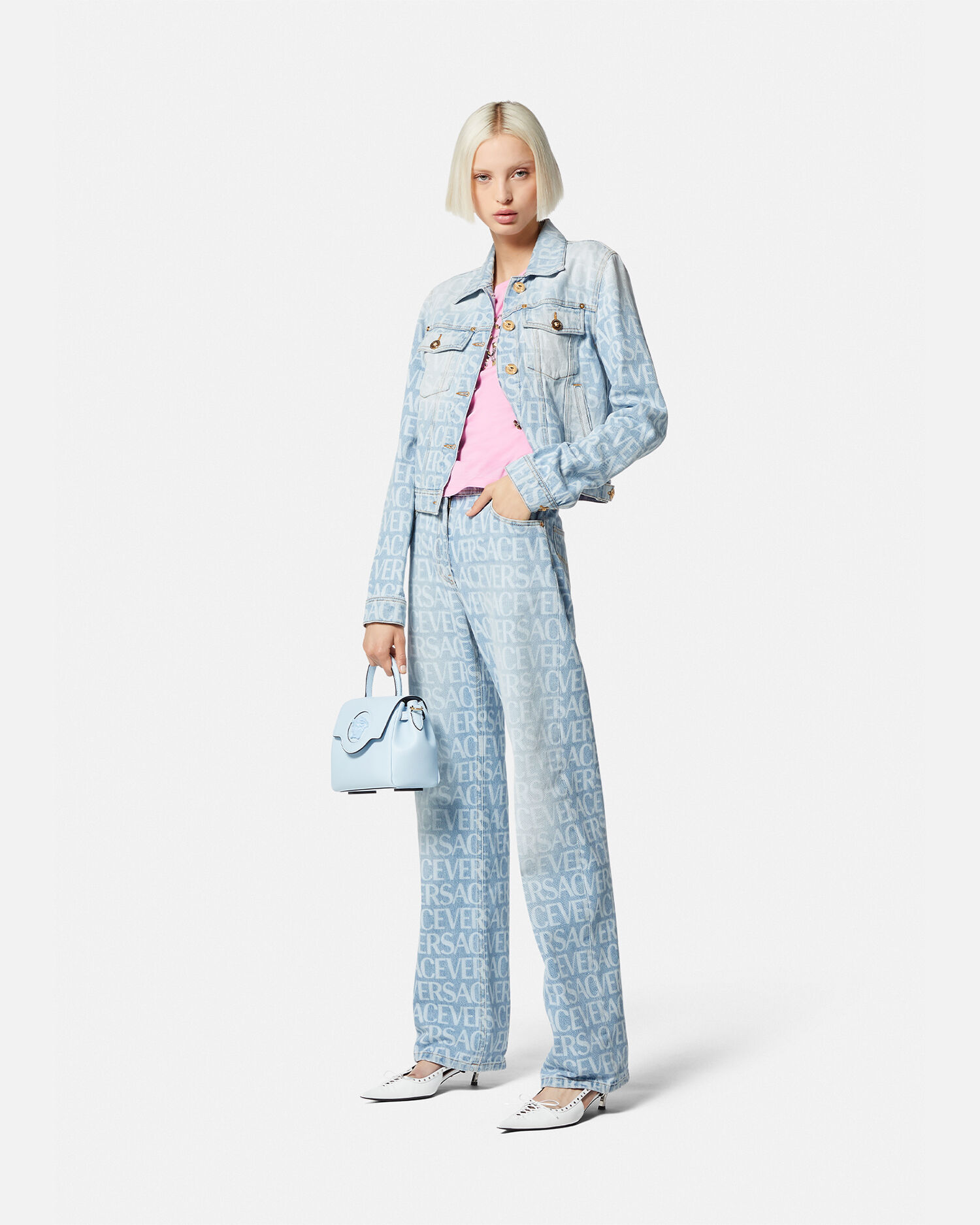 Veste jean versace outlet