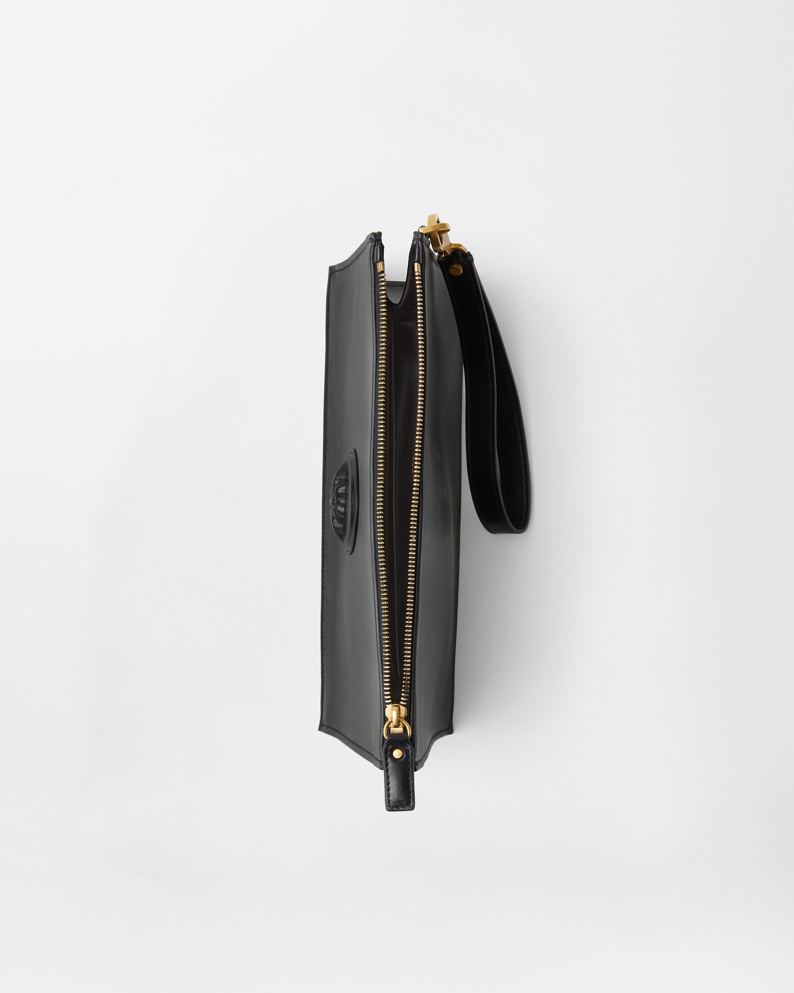 Lou Leather Pouch Black | VERSACE US Lou Leather Pouch Black | VERSACE US