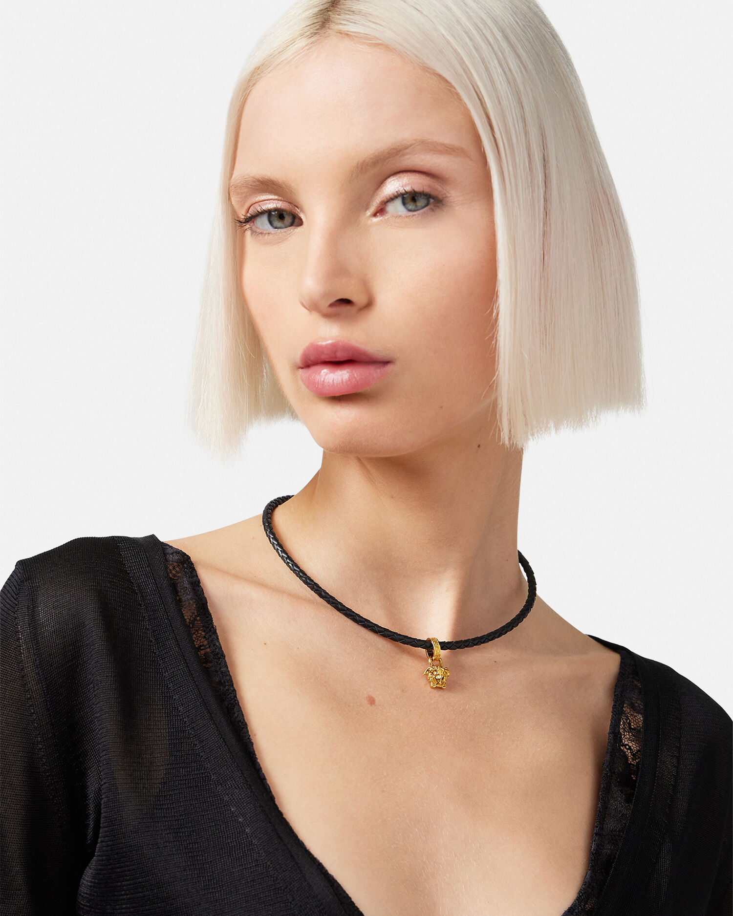 Versace medusa crystal necklace discount