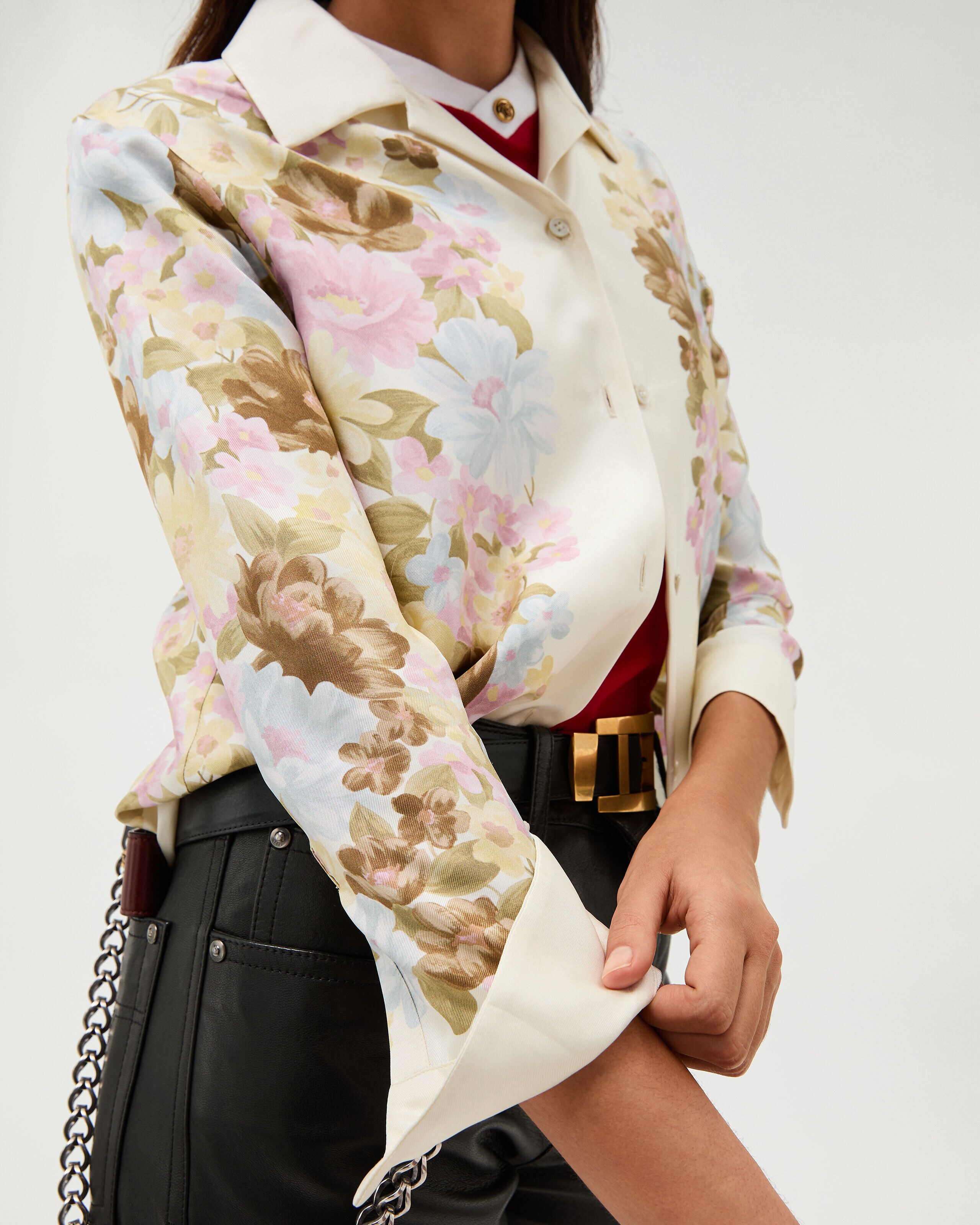 Printed Silk Twill Shirt Multicolor | VERSACE