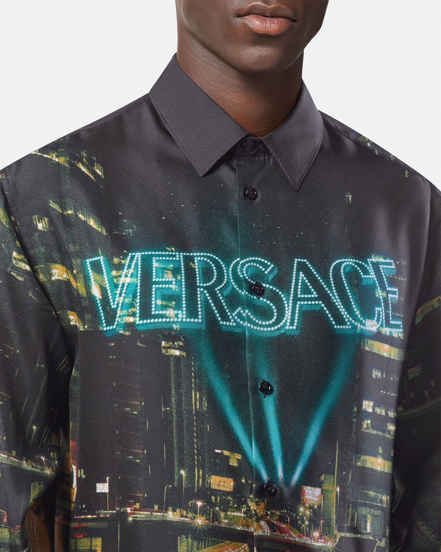 Versace Camisa de seda Versace City Lights VERSACE