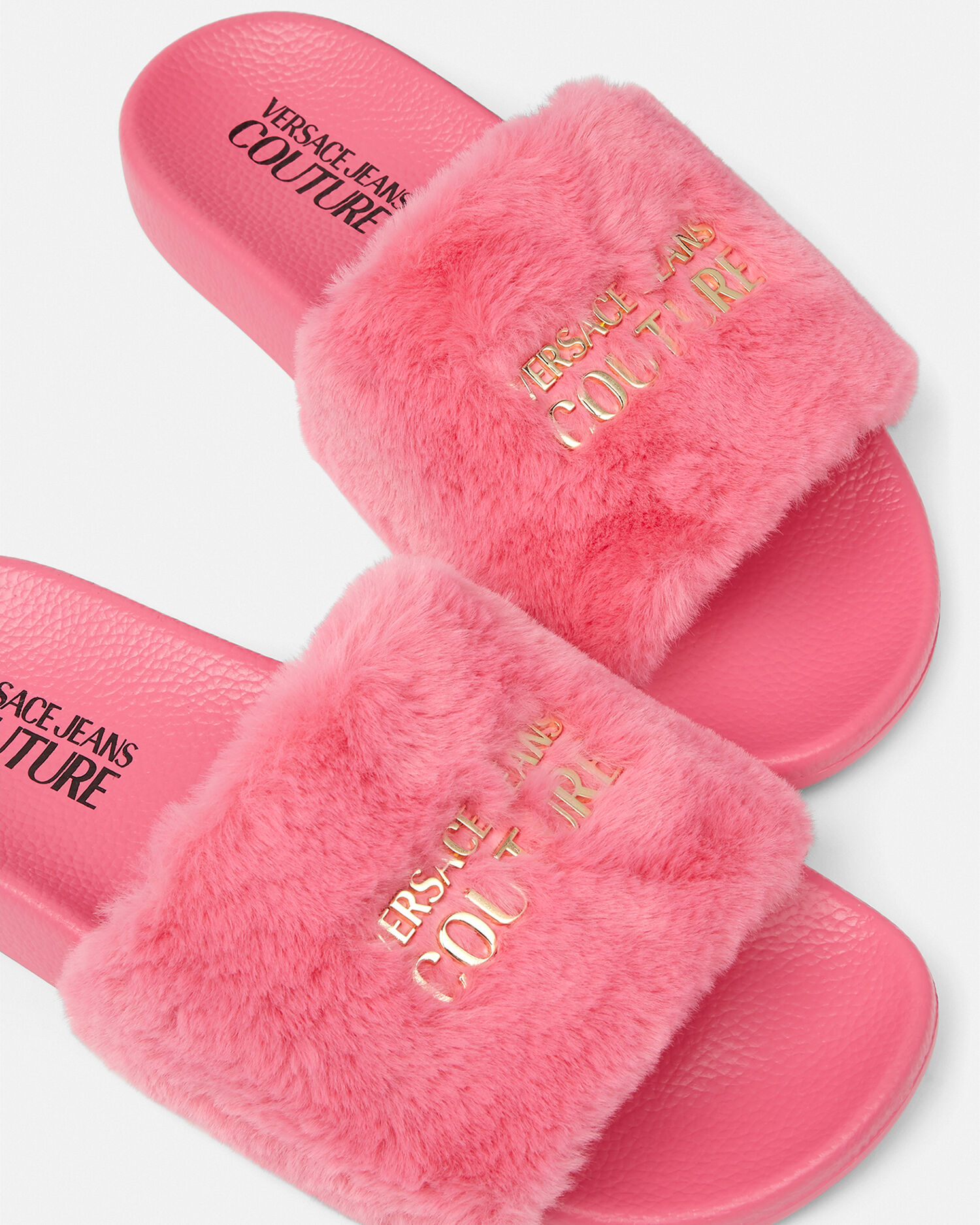 Womens fur sliders best sale