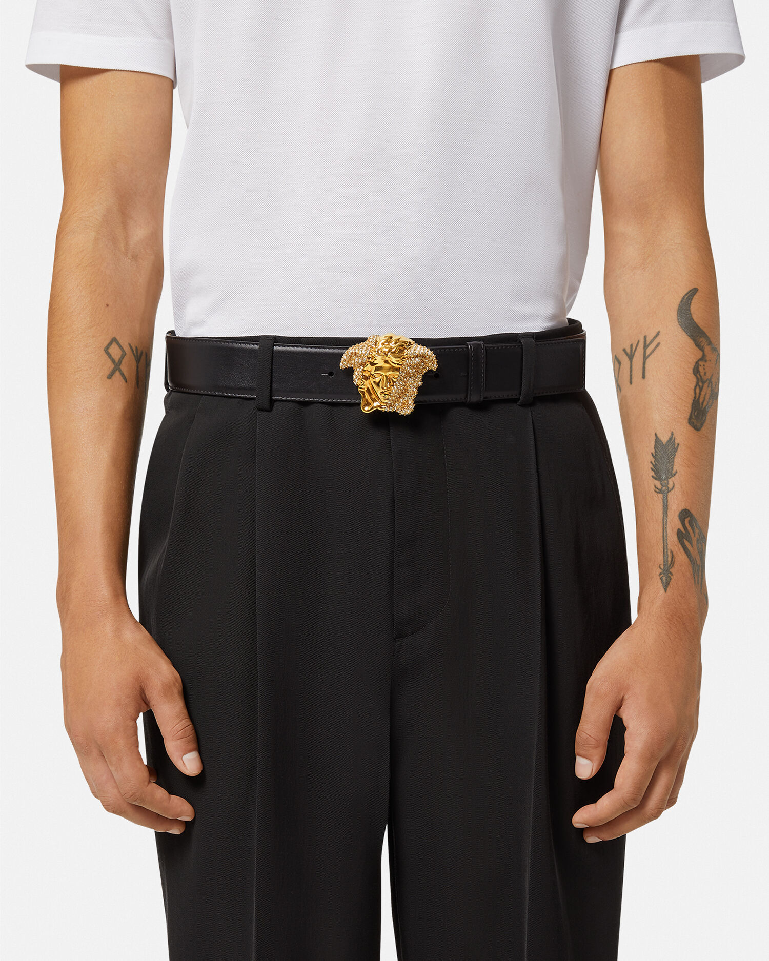 Mens versace medusa belt store