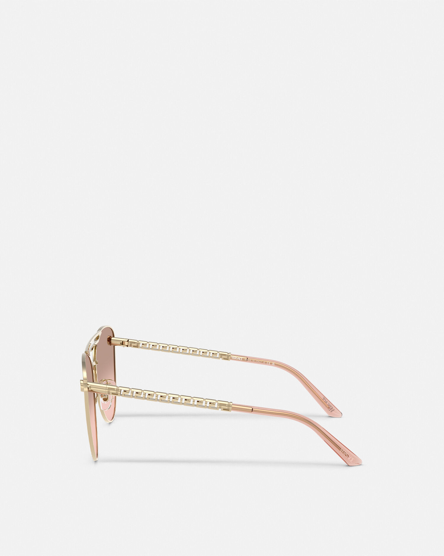Tubular Greca Cat Eye Sunglasses Pink VERSACE US