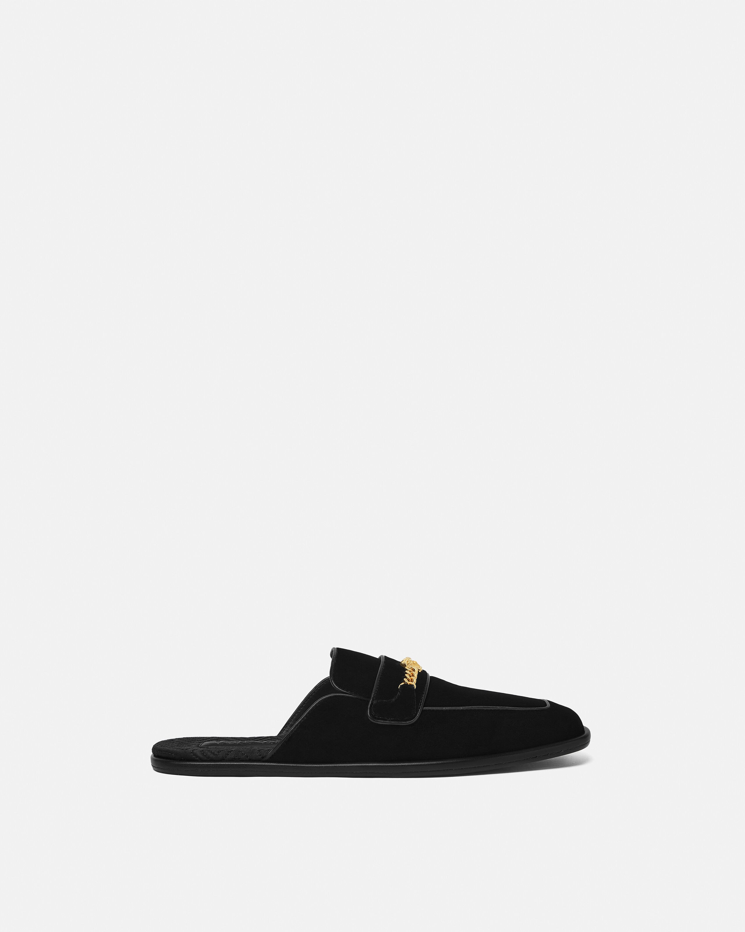 Versace medusa velvet slippers