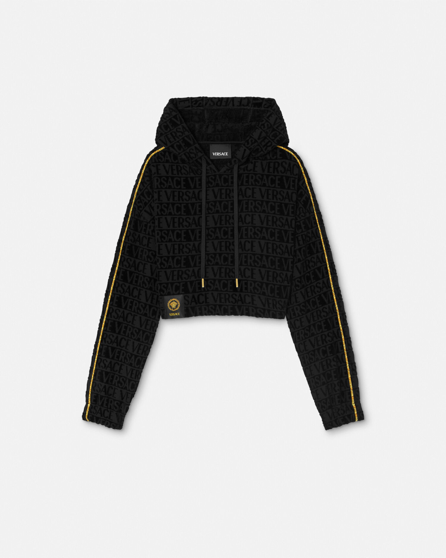 I ♡ Baroque Crop Hoodie | VERSACE US