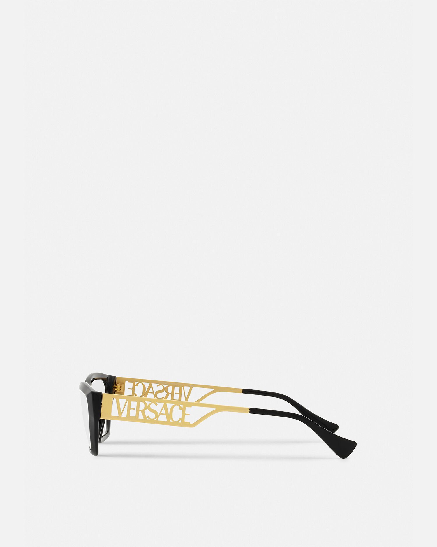 90s Vintage Logo Cat Eye Glasses Black VERSACE US