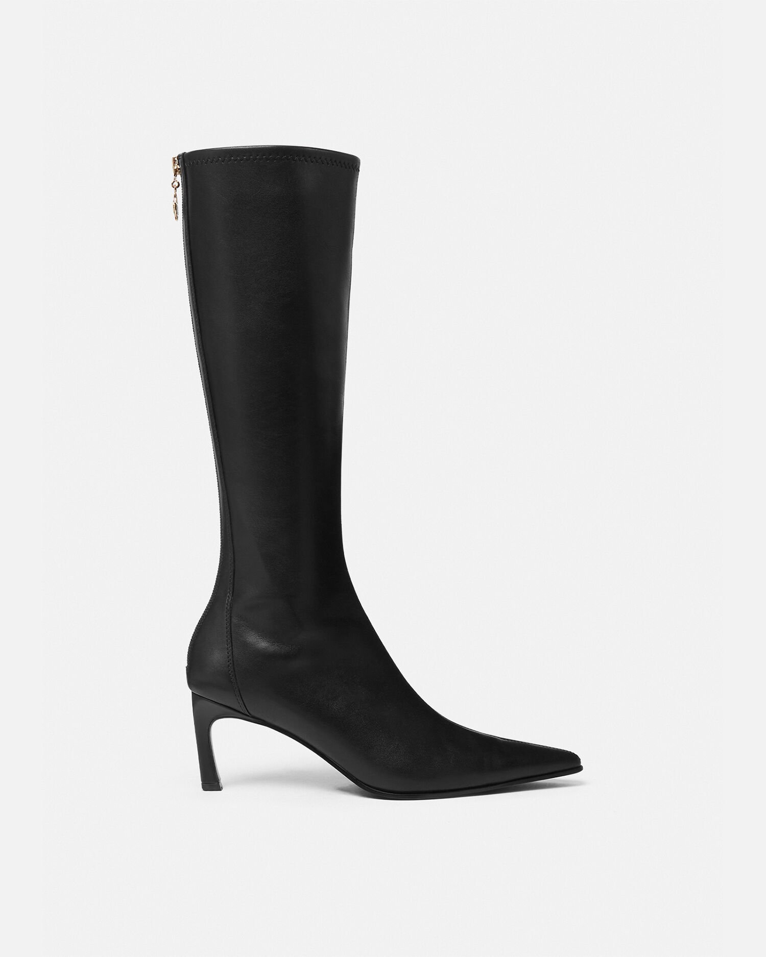 Mandy Knee High Boots Black Print VERSACE CA
