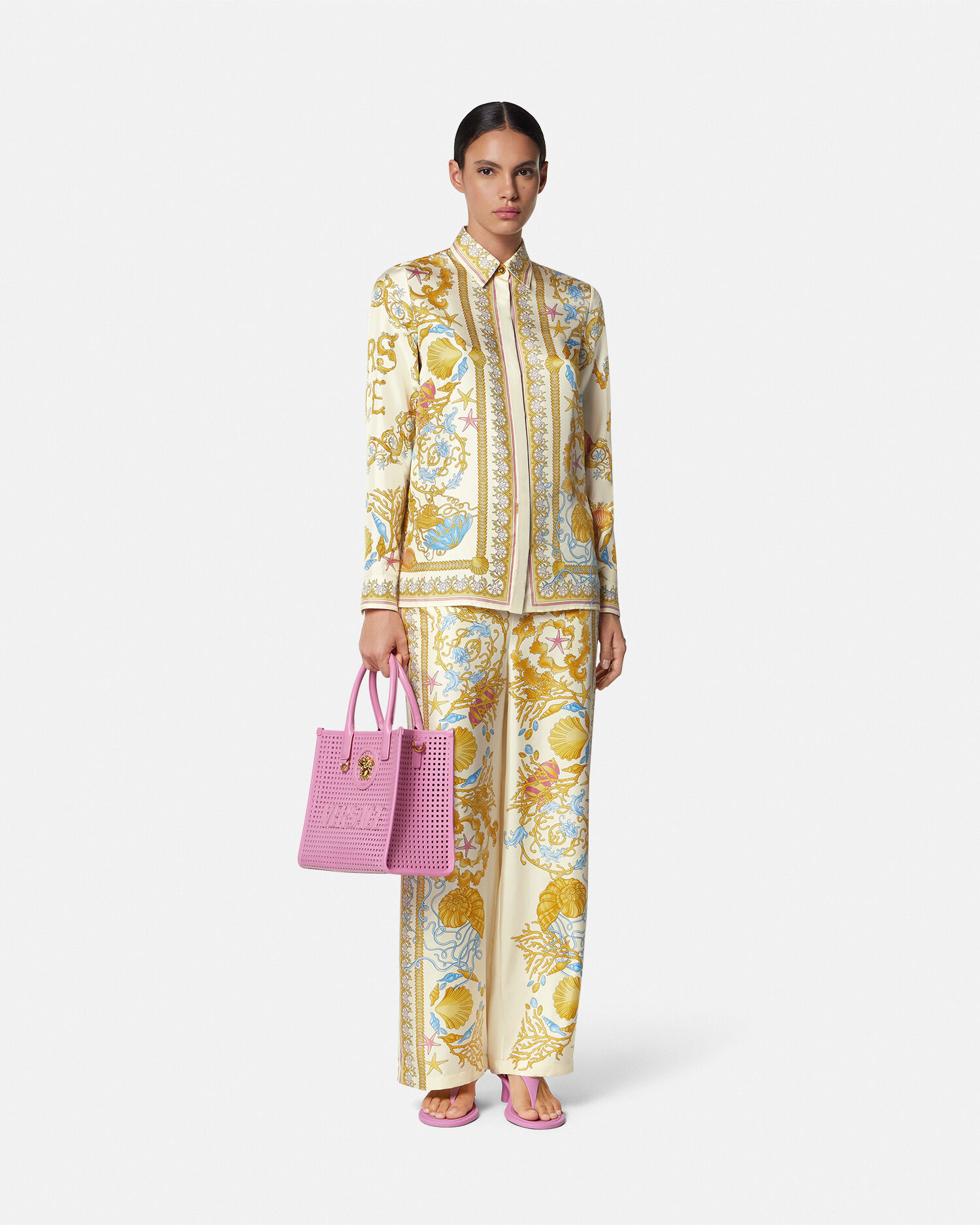 トップス ENG AVAILABLE: Versace Silk Cotton Shirt Versace Fendace Silk Shirt Multiple colors ref.1026566