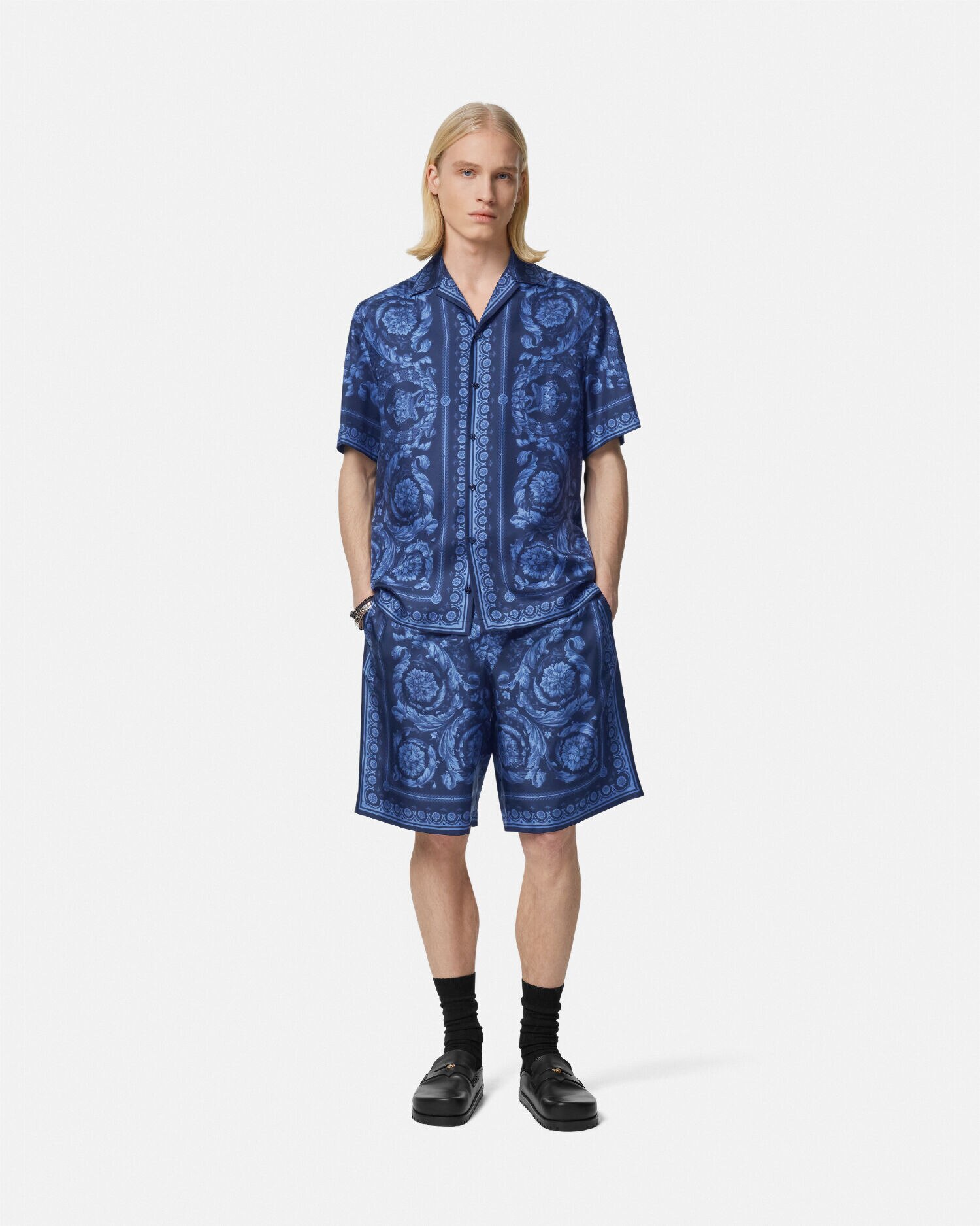 Versace inspired silk shirt cheap