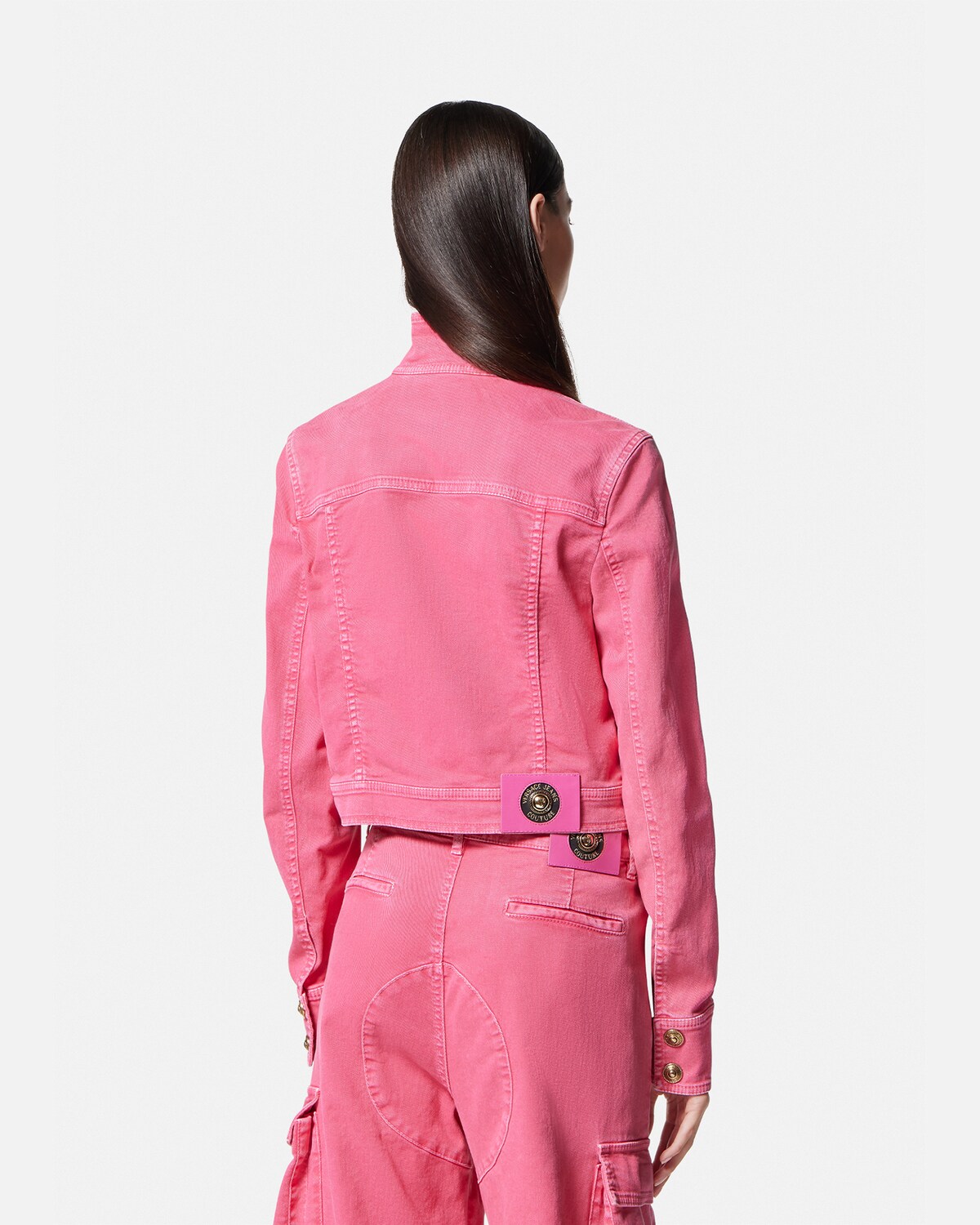 Versace pink denim jacket Clearance