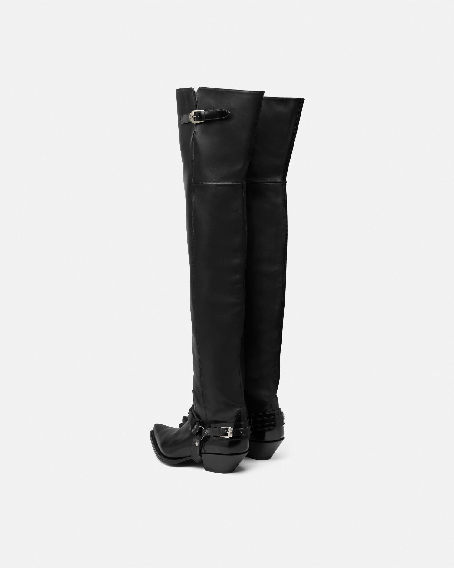 Men's thigh high leather boots sales