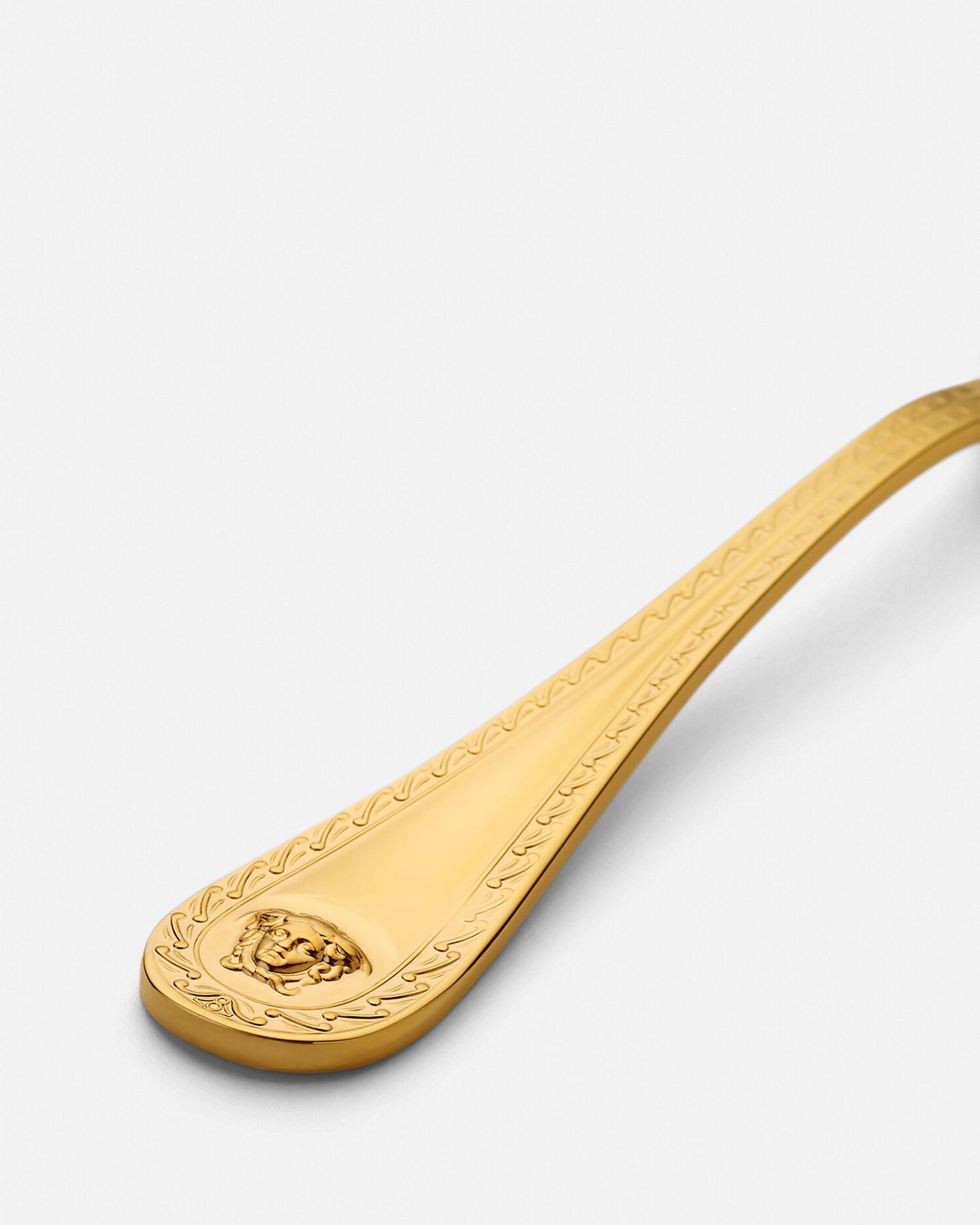 Medusa Gold Dessert Fork Gold | VERSACE US