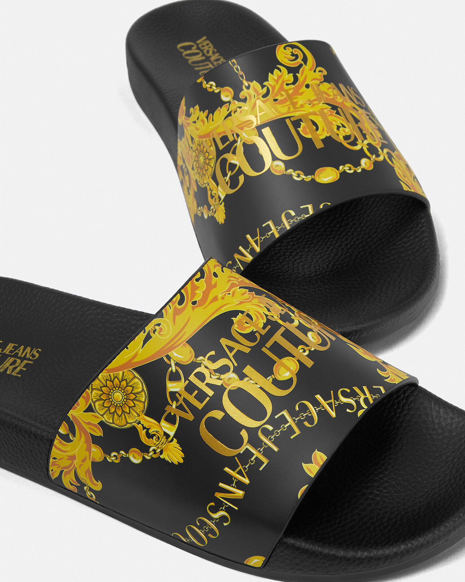 Versace shop gold slides