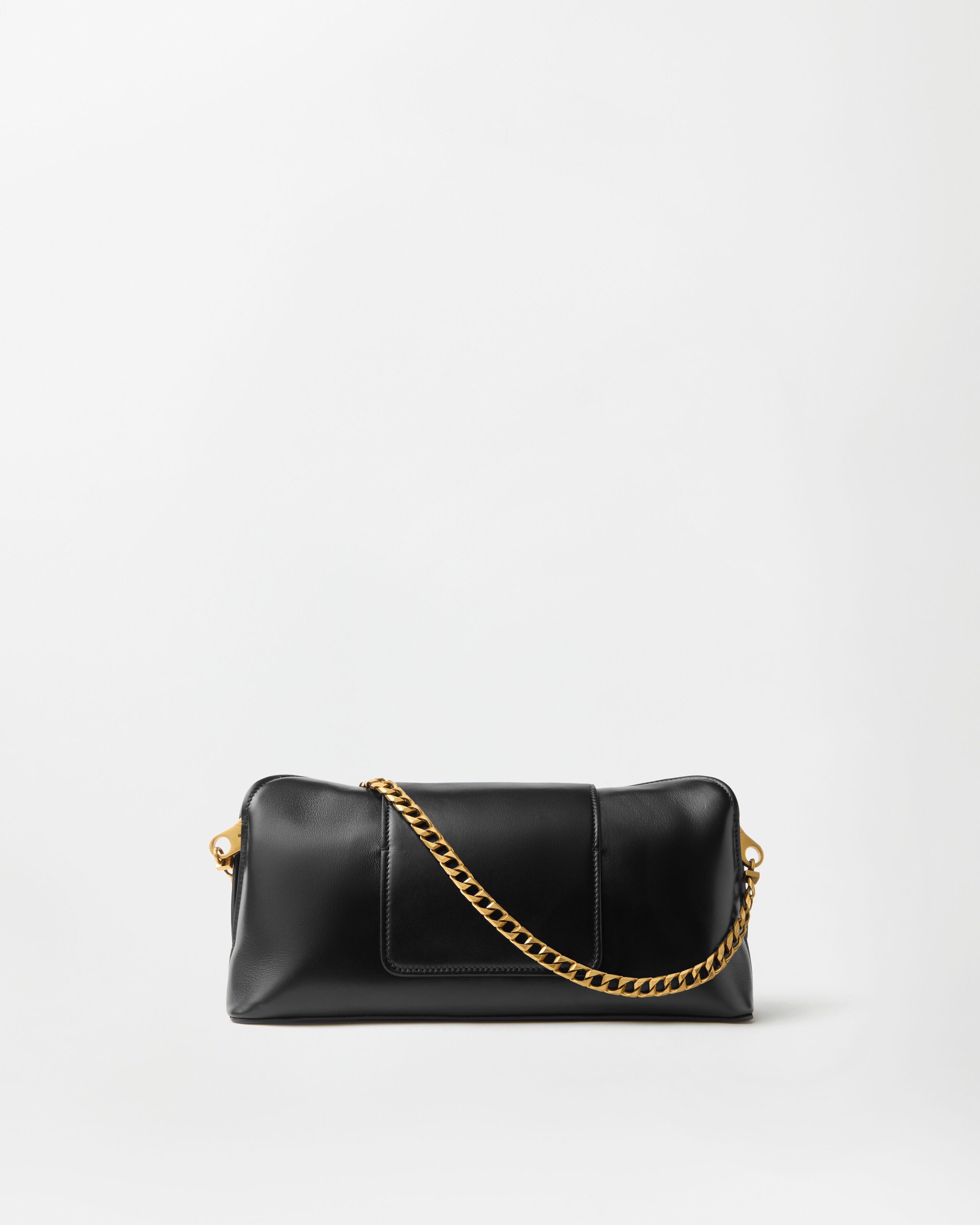 Vivian Nappa Clutch Black | VERSACE US