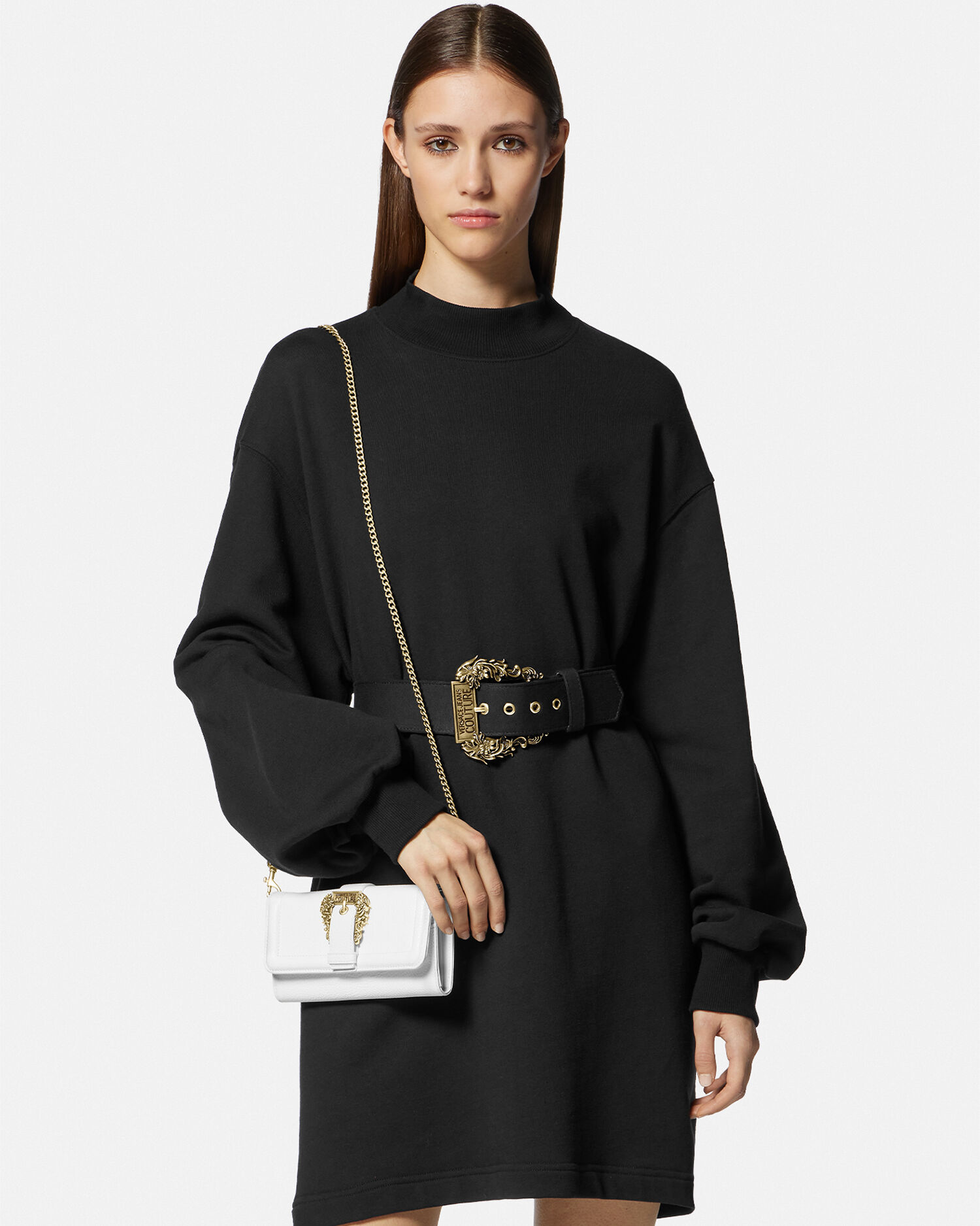 Couture1 Clutch White Print VERSACE