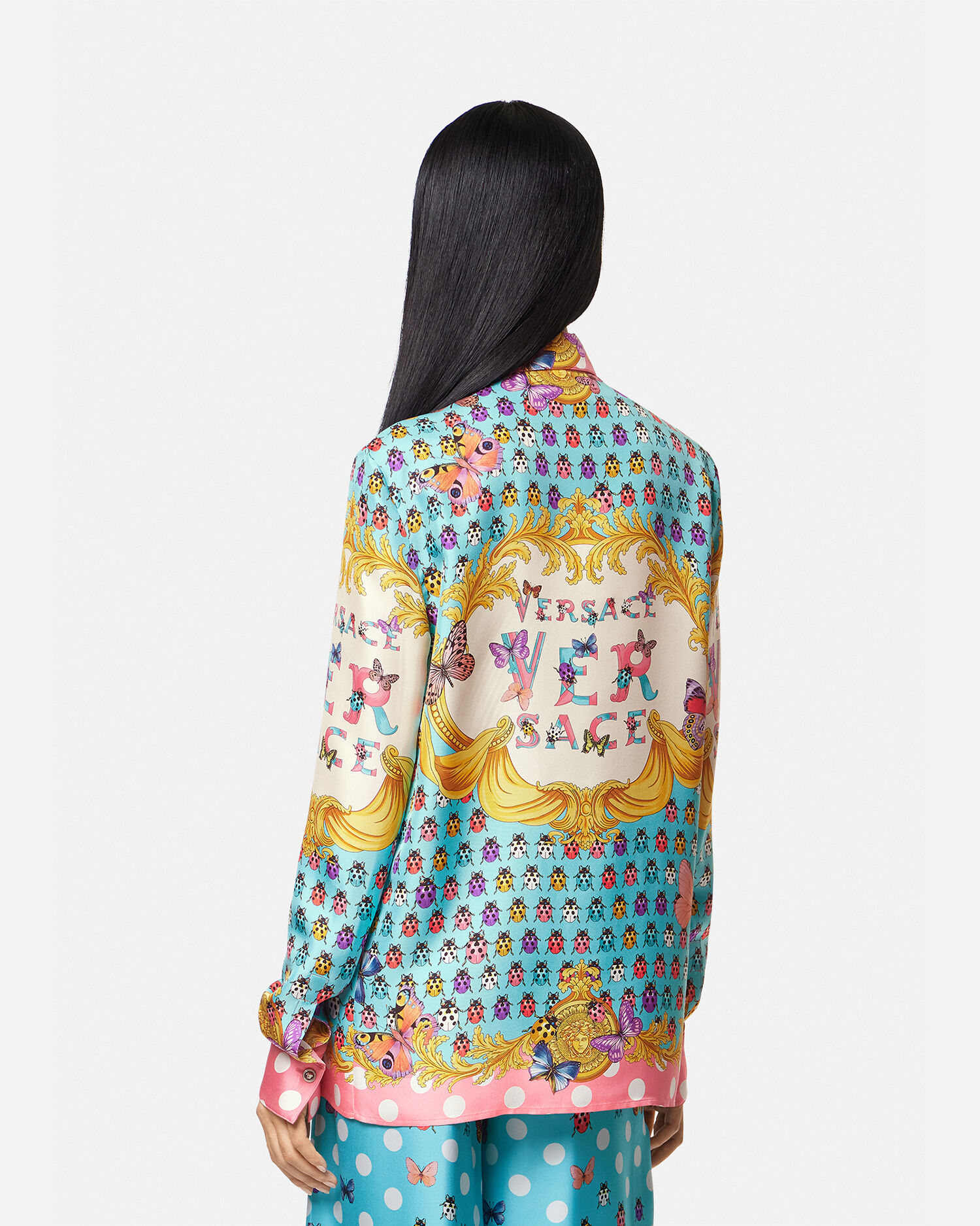 Versace women's silk shirt clearance
