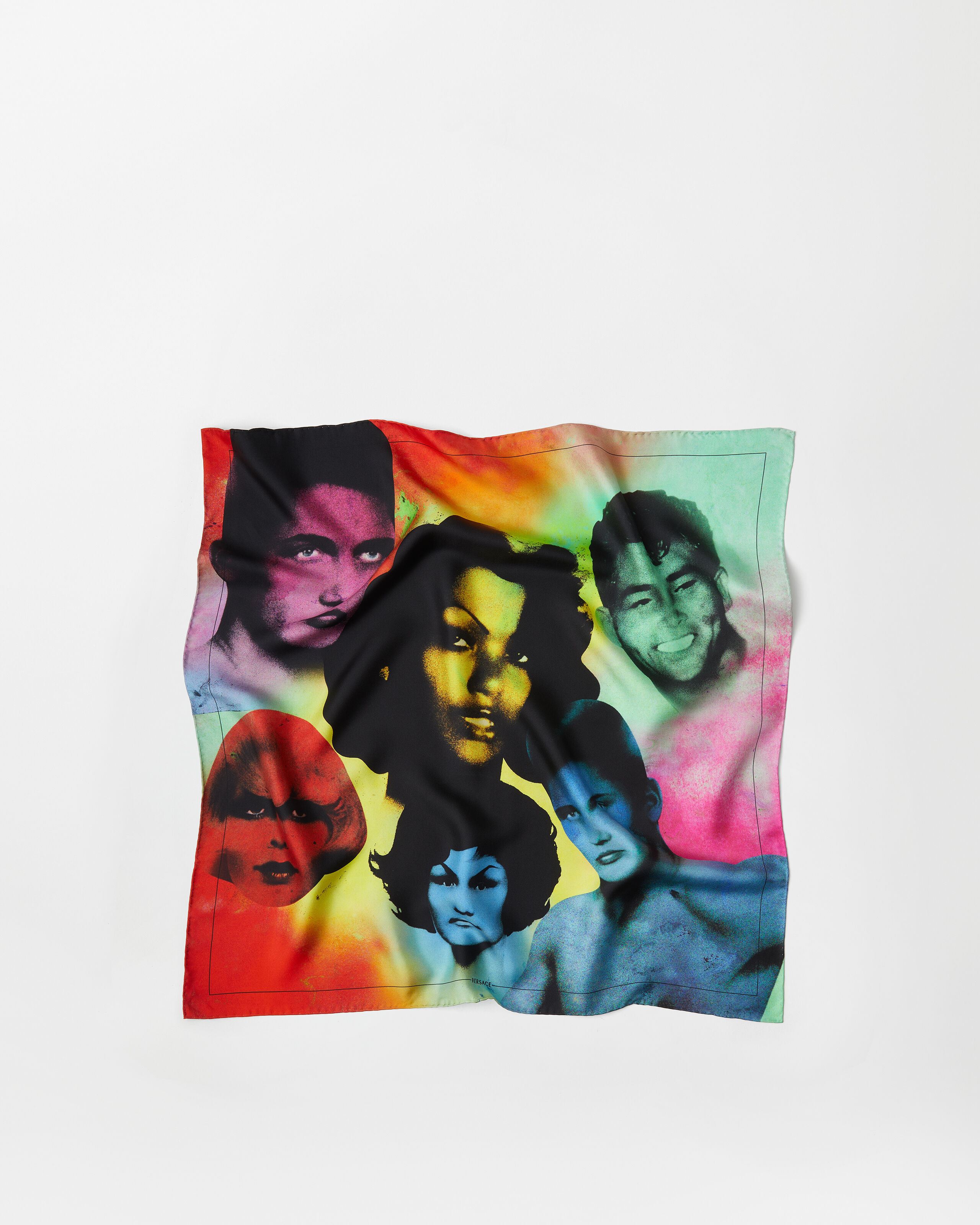 Printed Silk Twill Scarf 70 cm Print | VERSACE US