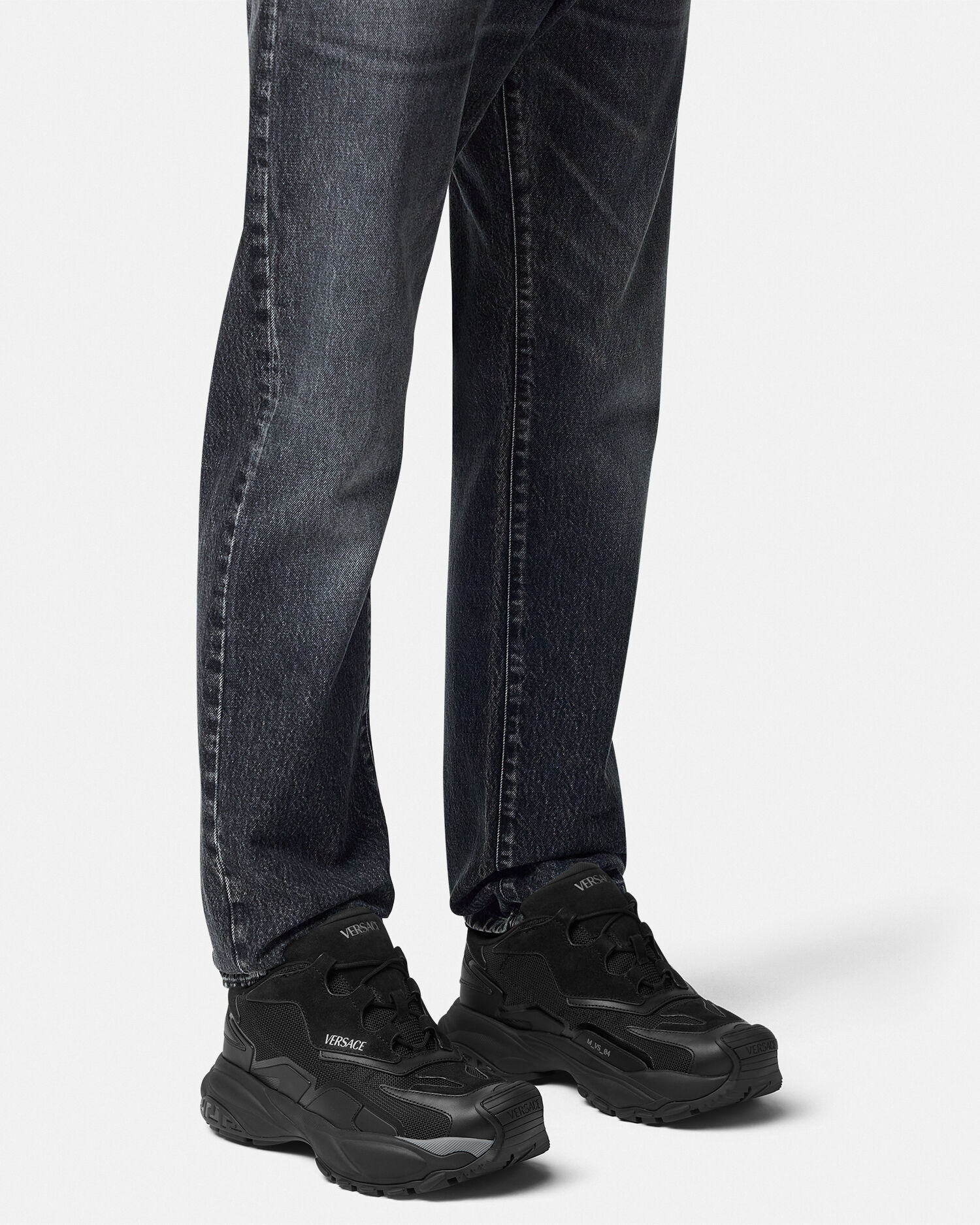 Versace Mercury M_VS_04 Leather Sneakers | VERSACE US