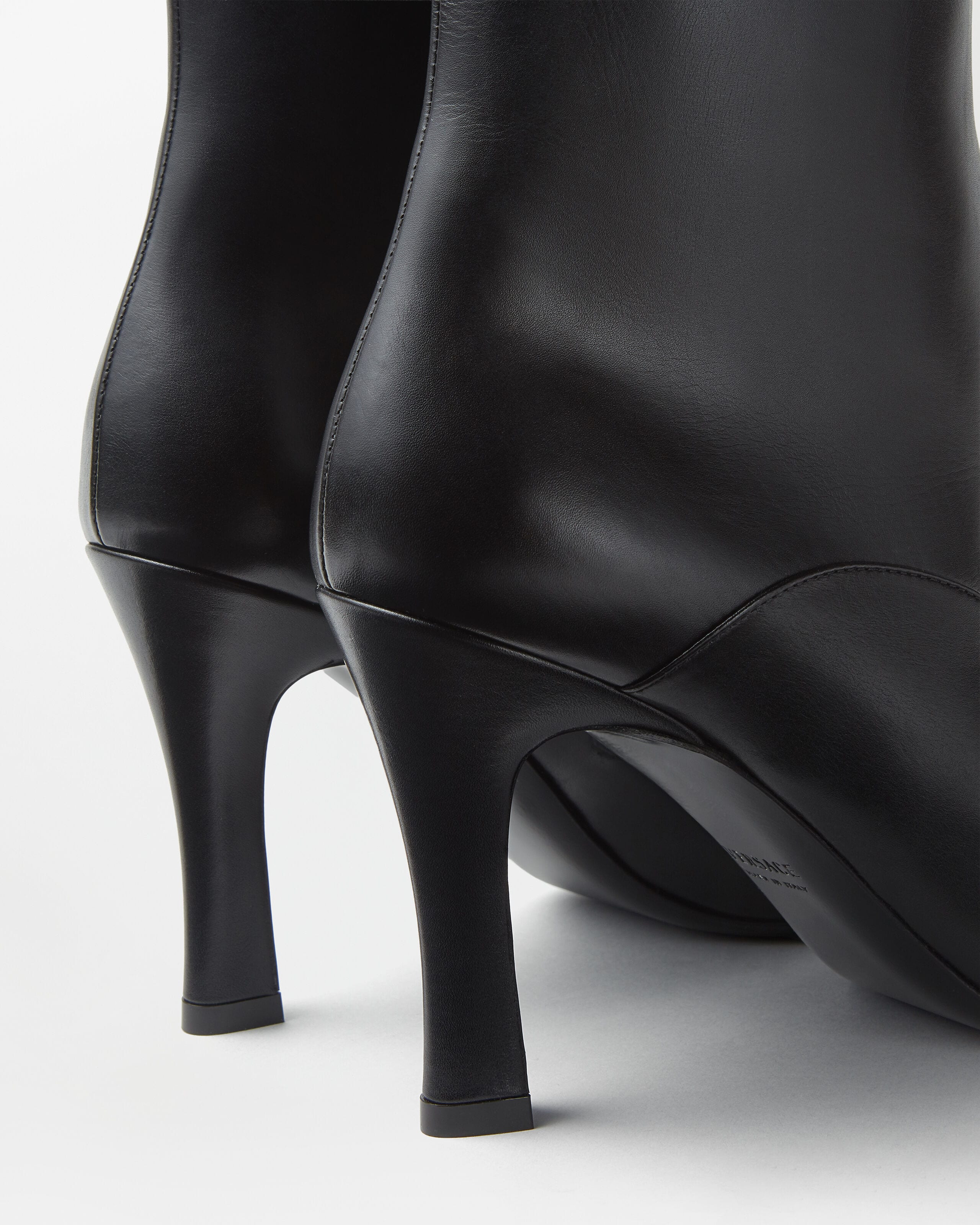 marisa Marisa Leather Ankle Boots 90 mm Black | VERSACE US