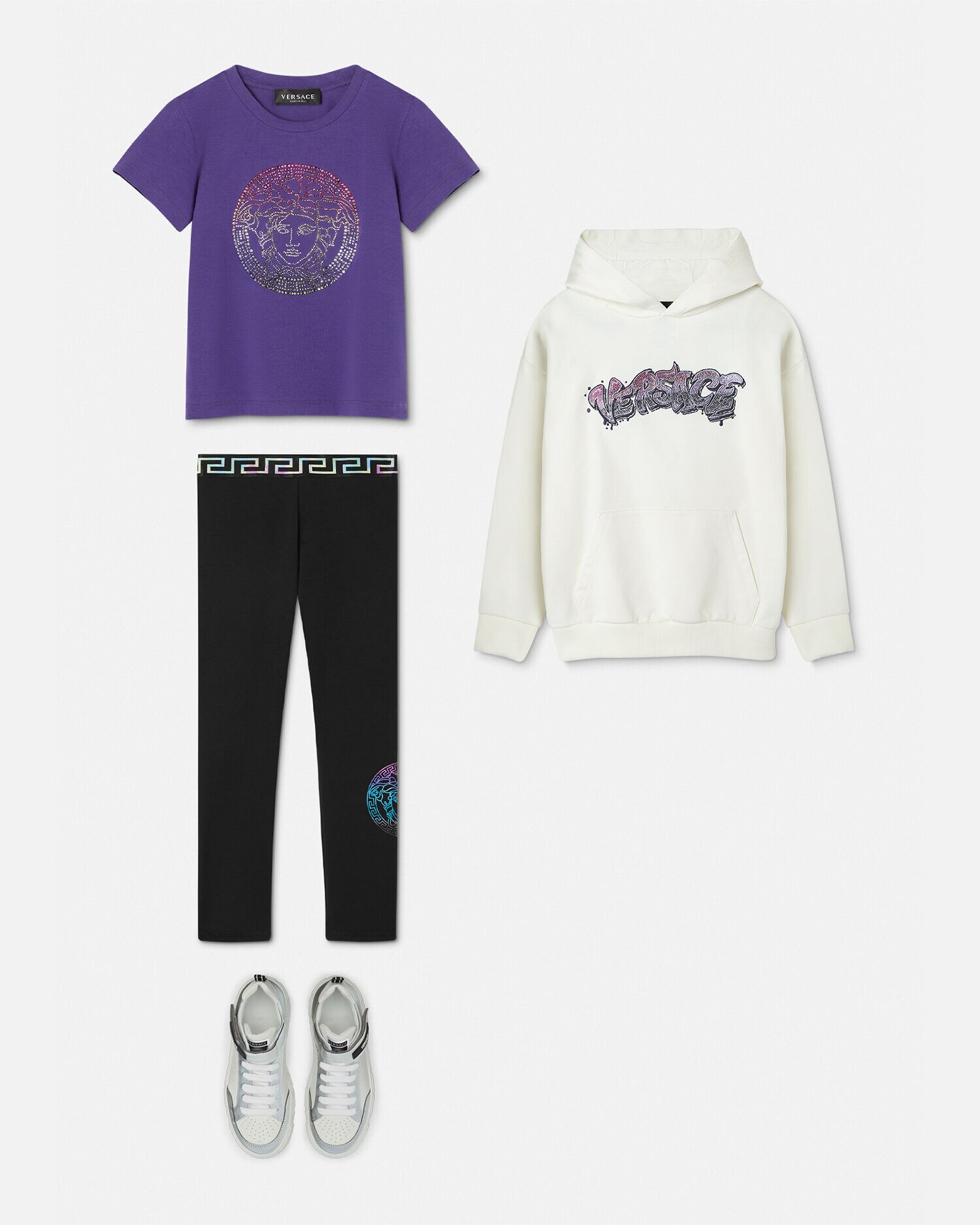 Crystal Versace Logo Kids Hoodie