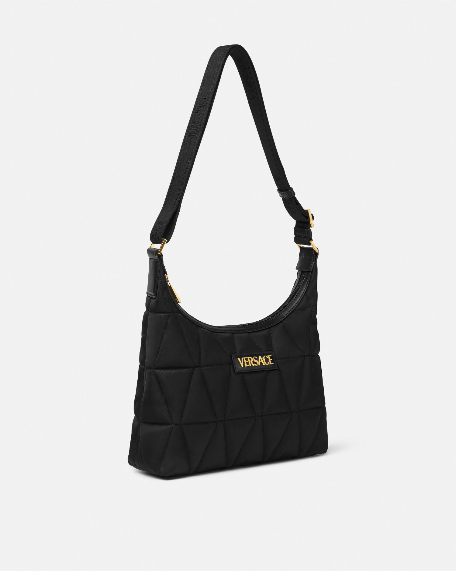 Versace Myth Quilted Hobo Messenger Bag