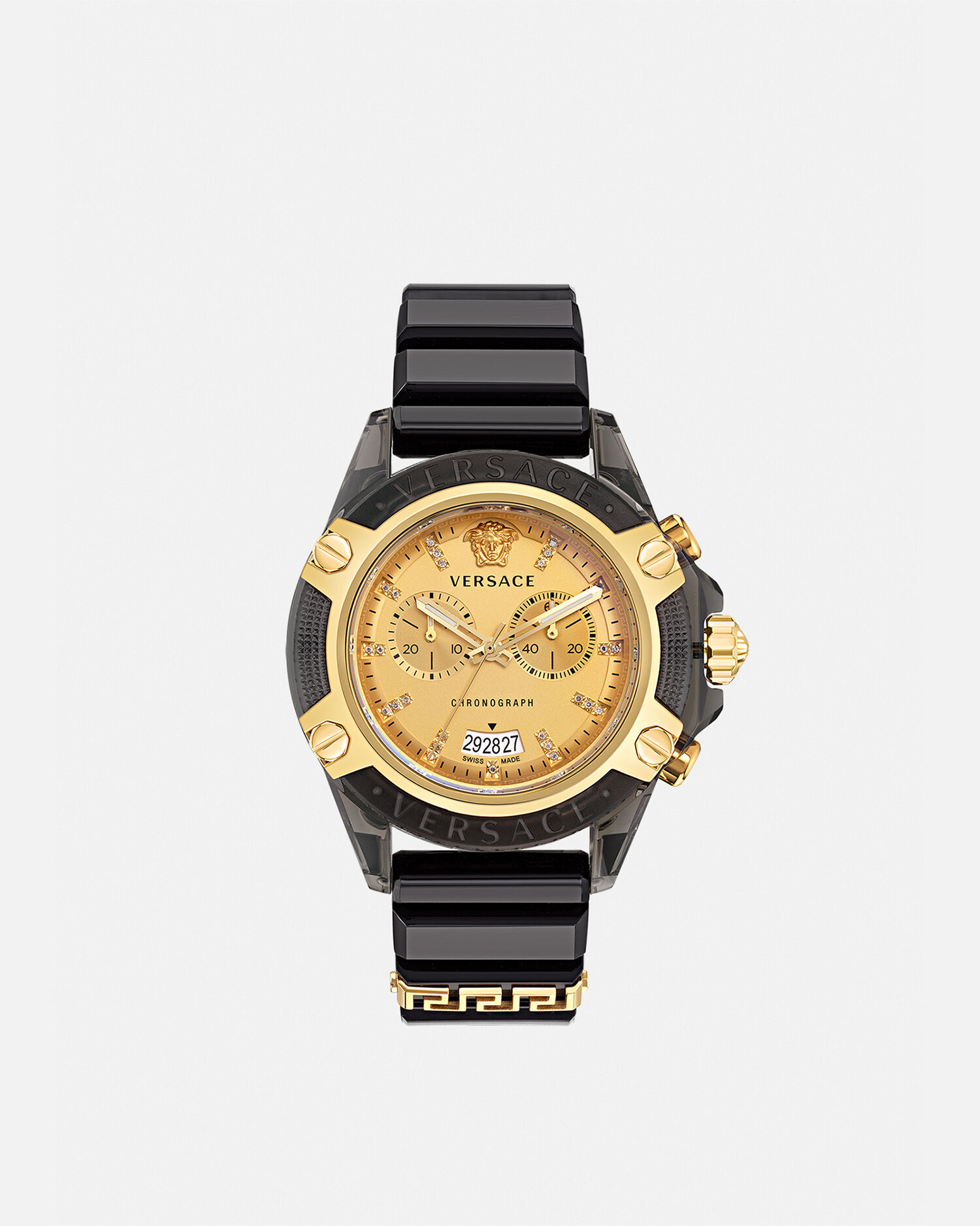 Versace watch black and gold hot sale