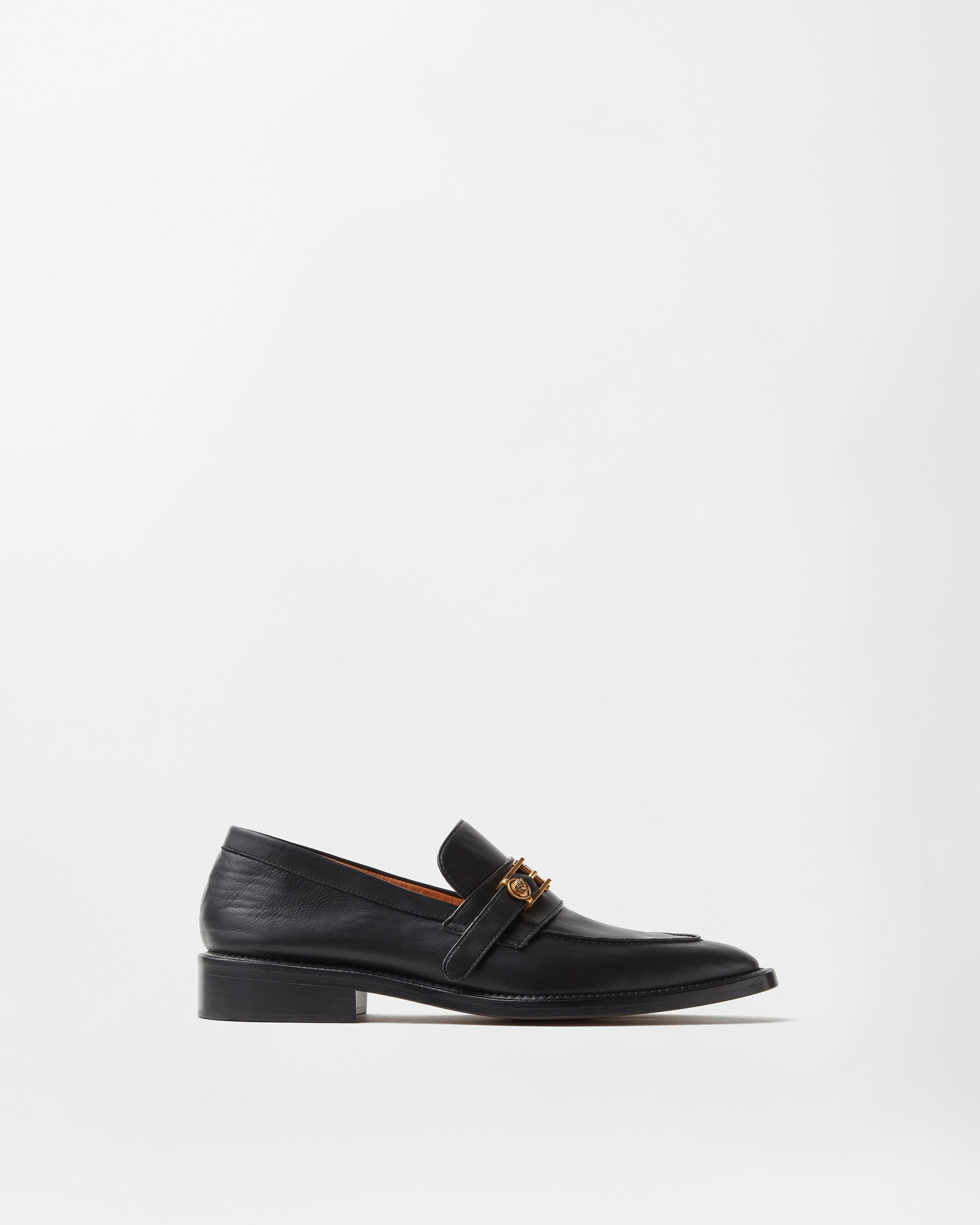 Versace primo leather loafers