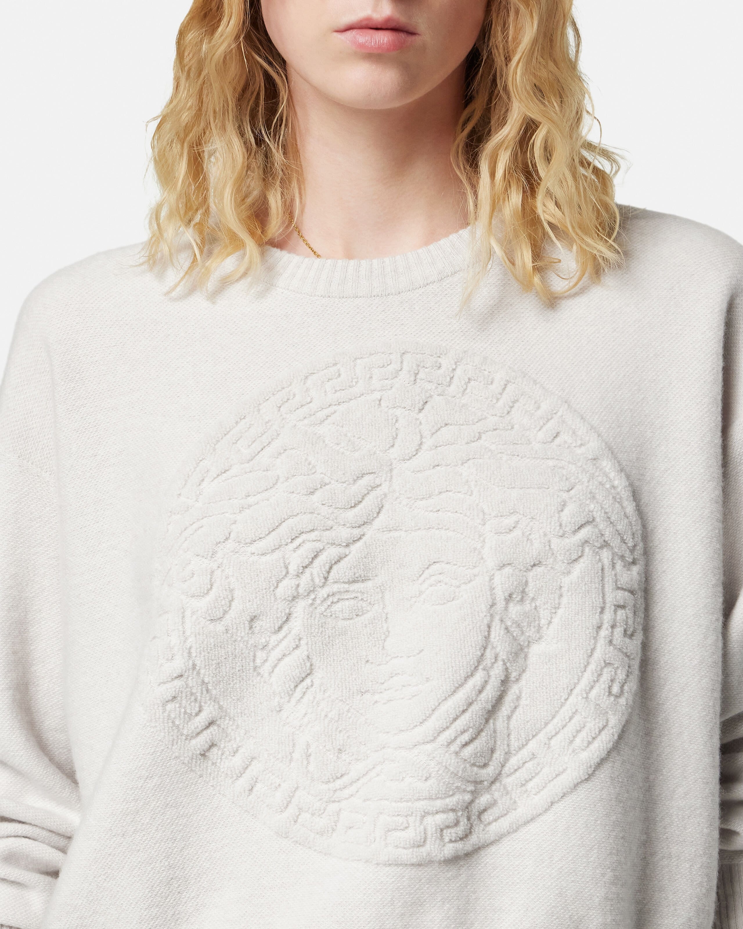 Cashmere-Wool Knit Sweater | VERSACE US