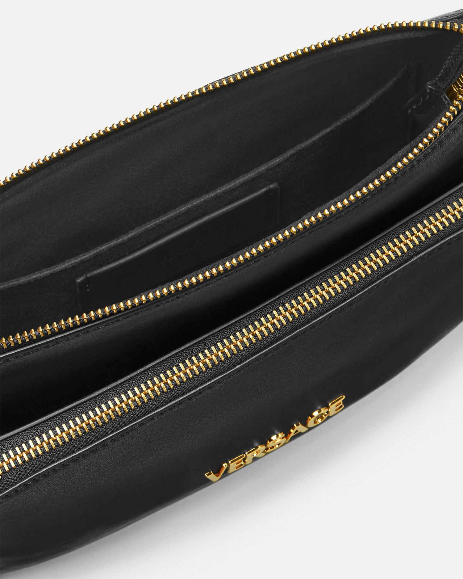 Versace Tag Crossbody Bag Black,Gold | VERSACE US