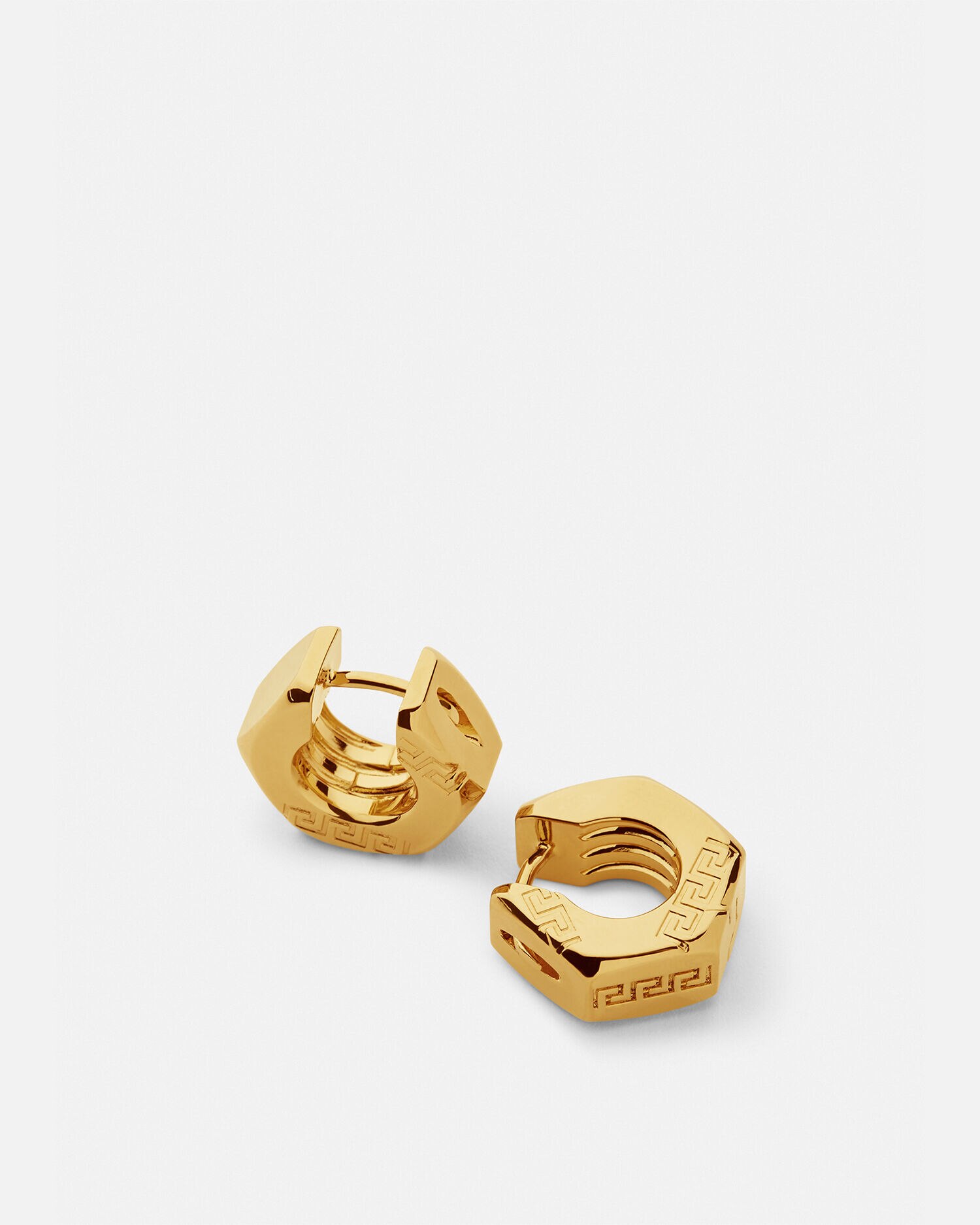 Versace Nuts Bolts Greca Earrings VERSACE
