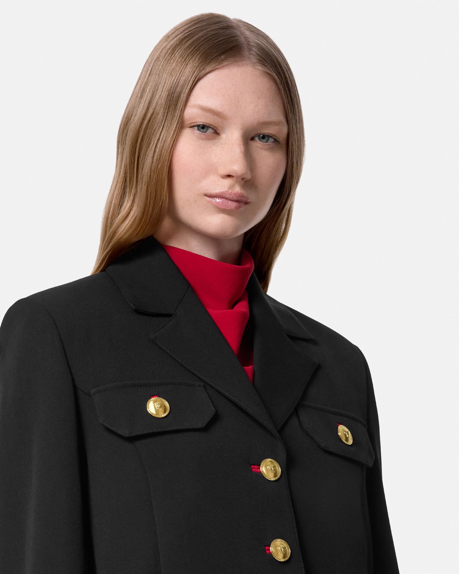 Women's wool gabardine coat outlet