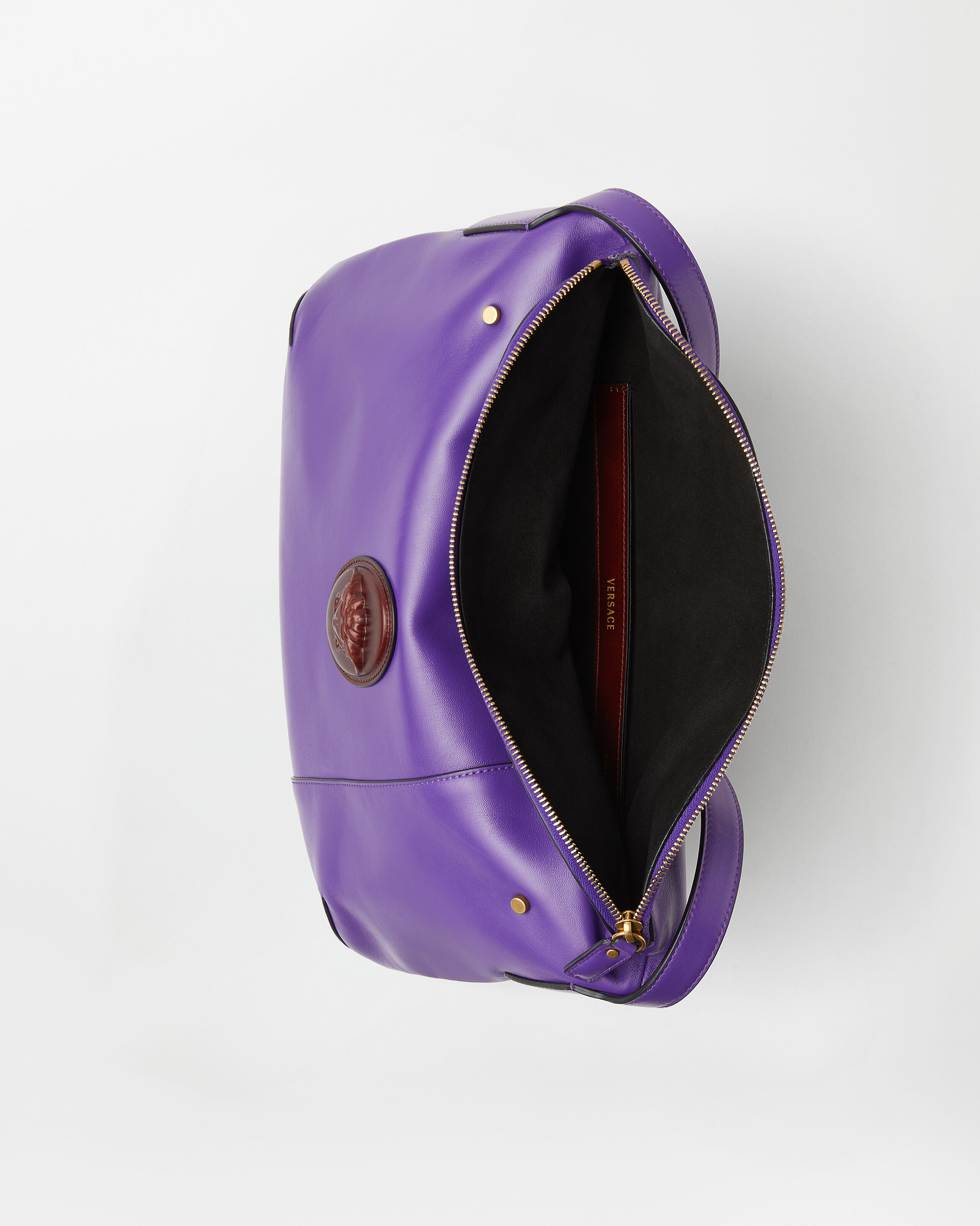 Lou Nappa Shoulder Bag Purple | VERSACE US
