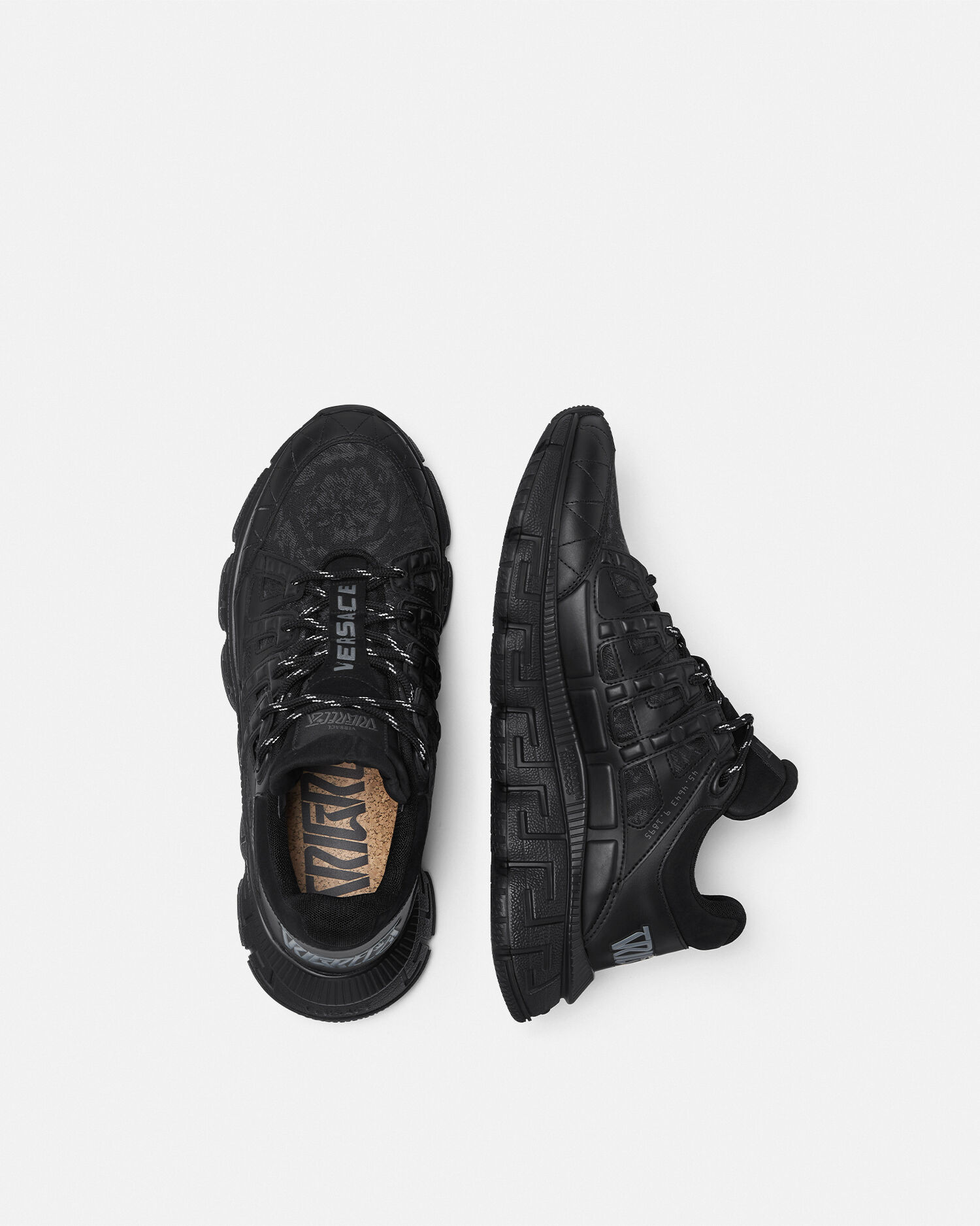 Barocco Jacquard Trigreca Sneakers Black VERSACE