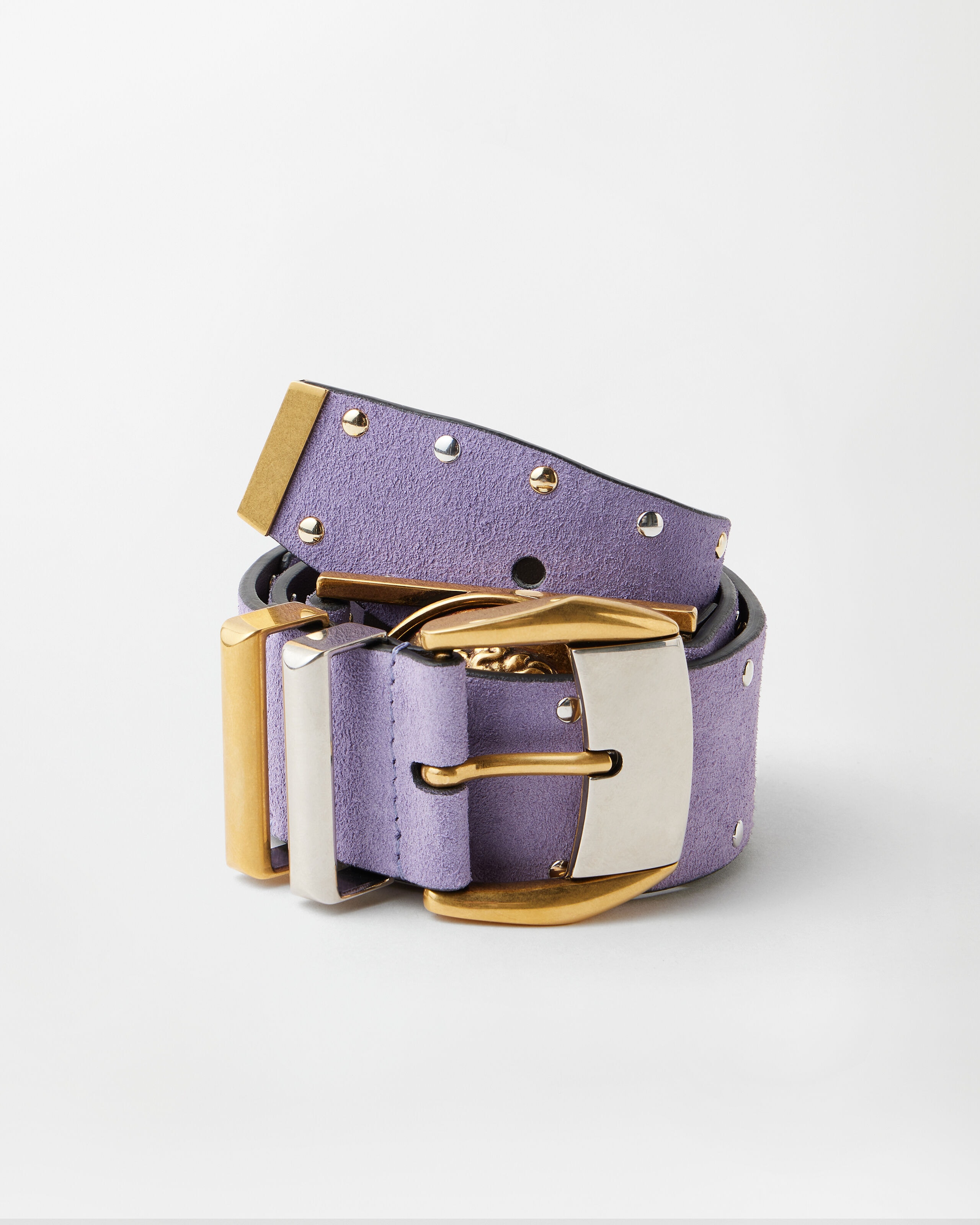Versace studded suede belt 4 cm