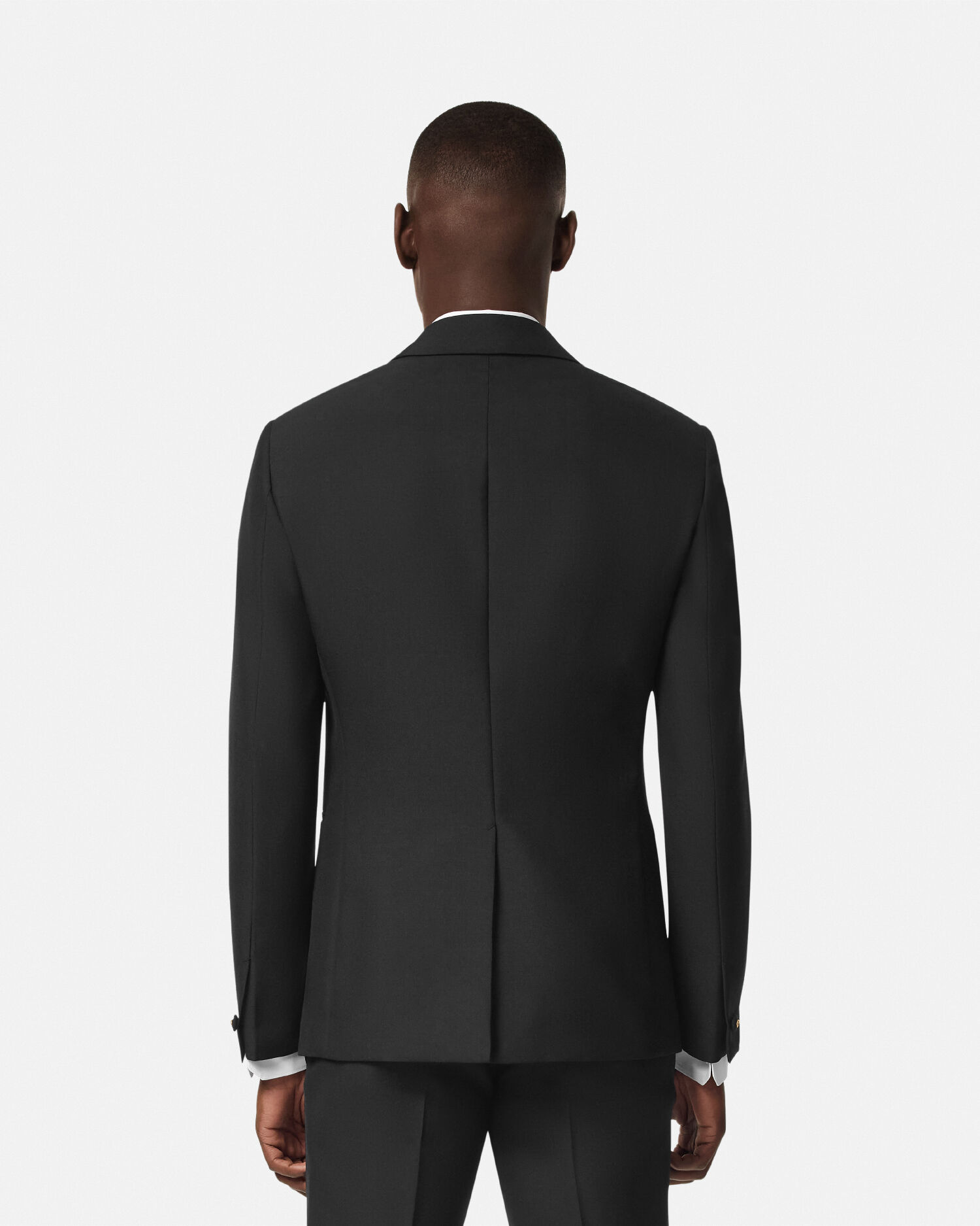 Wool-Mohair Blazer Black | VERSACE US